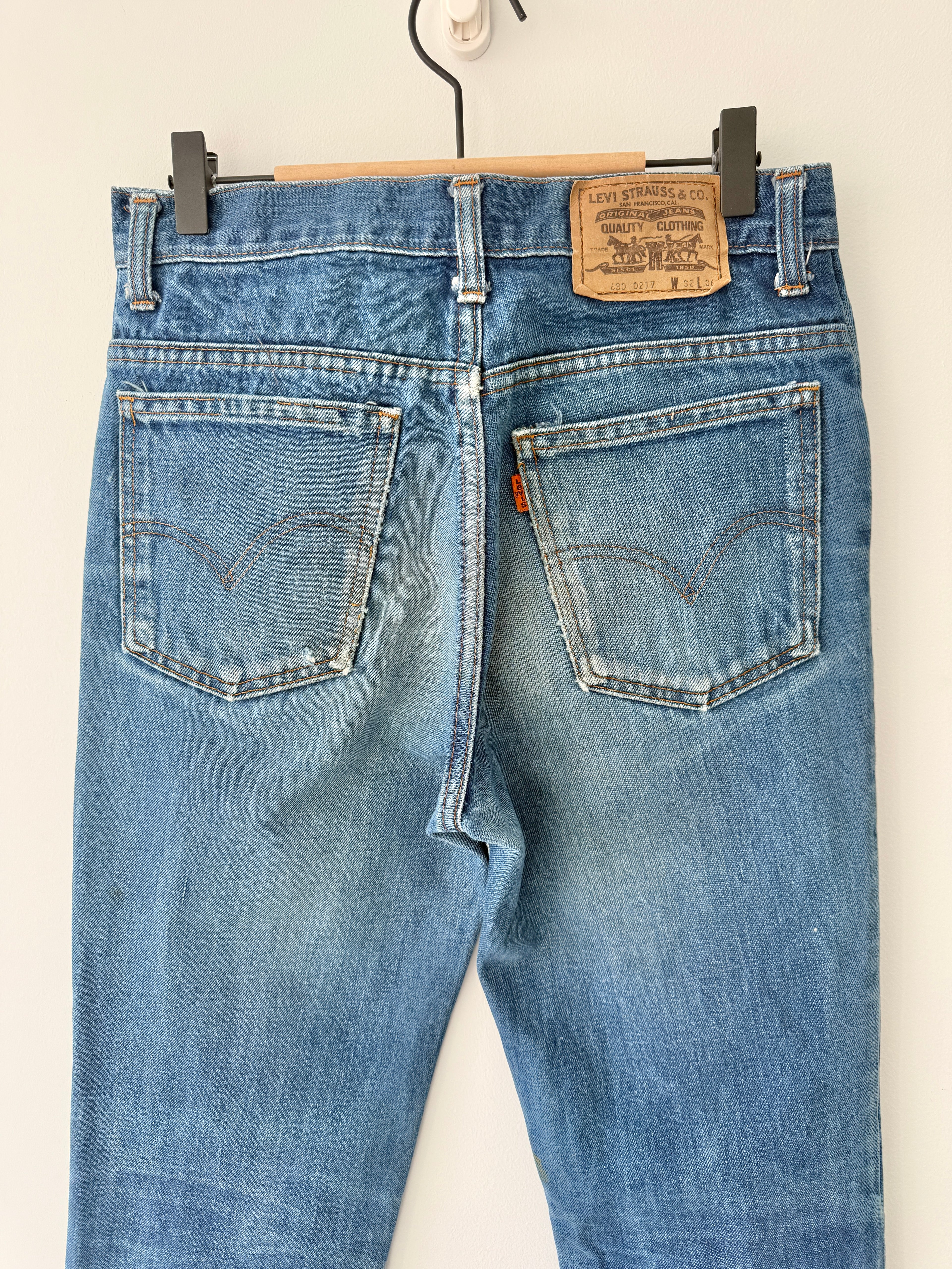 W28 L31 vintage Levis 630 27-28” measured dark blue denim 80s/90s  630s