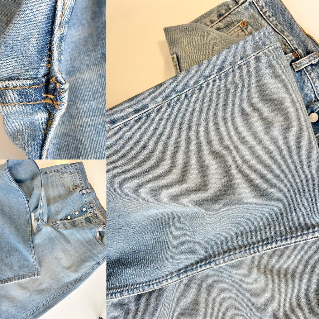 w35 L33 Levis 501 vintage medium faded blue straight leg made in USA 501 vintage 501  w33-35