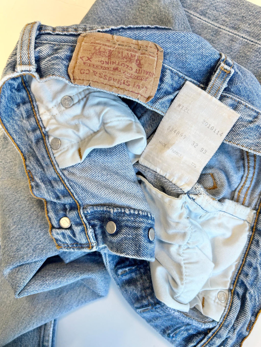 Levis 201 vintage w23 L27 Levi’s medium blue straight leg Levi’s 201 90s vintage Levi’s 501  (22/23 waist) made in France