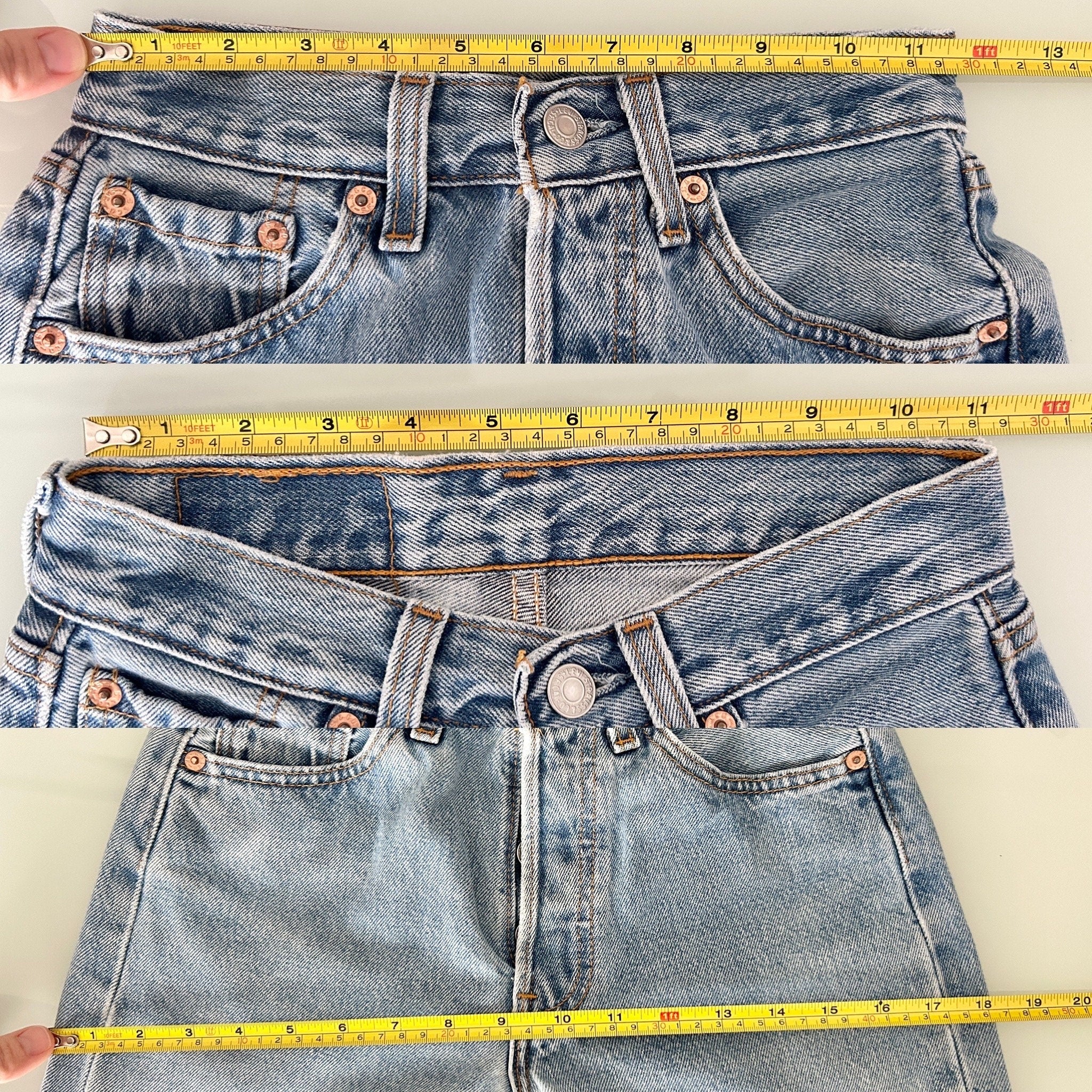 Levis 501 vintage w23 L31 Levi’s medium faded blue made in USA 90s straight leg 501 vintage Levi’s 501 for women