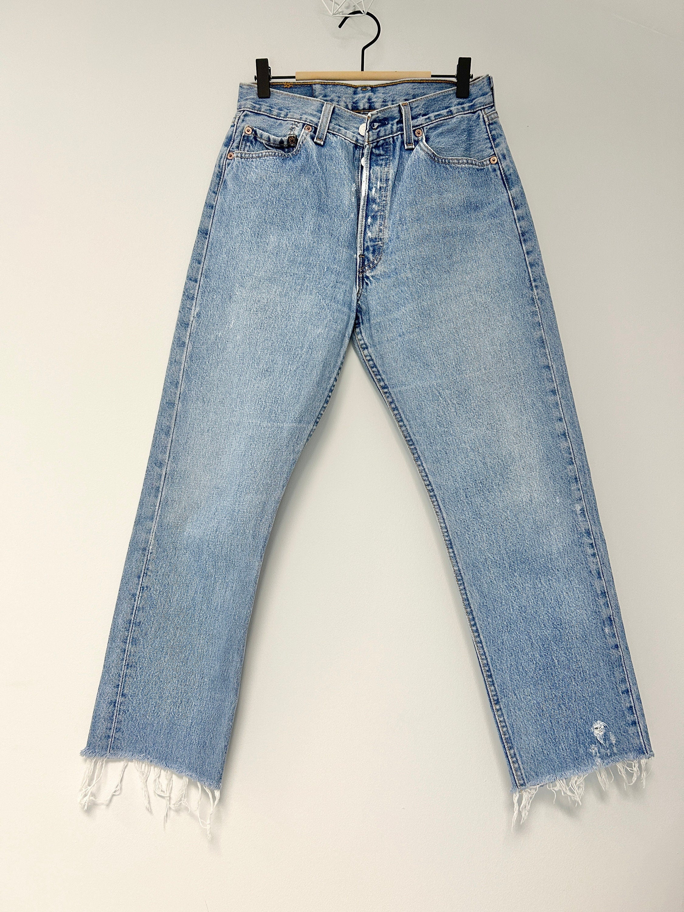 w27 L27 Levis 501 jeans medium blue Levi’s 501 vintage blue 501 vintage Levi’s made 90s made in USA