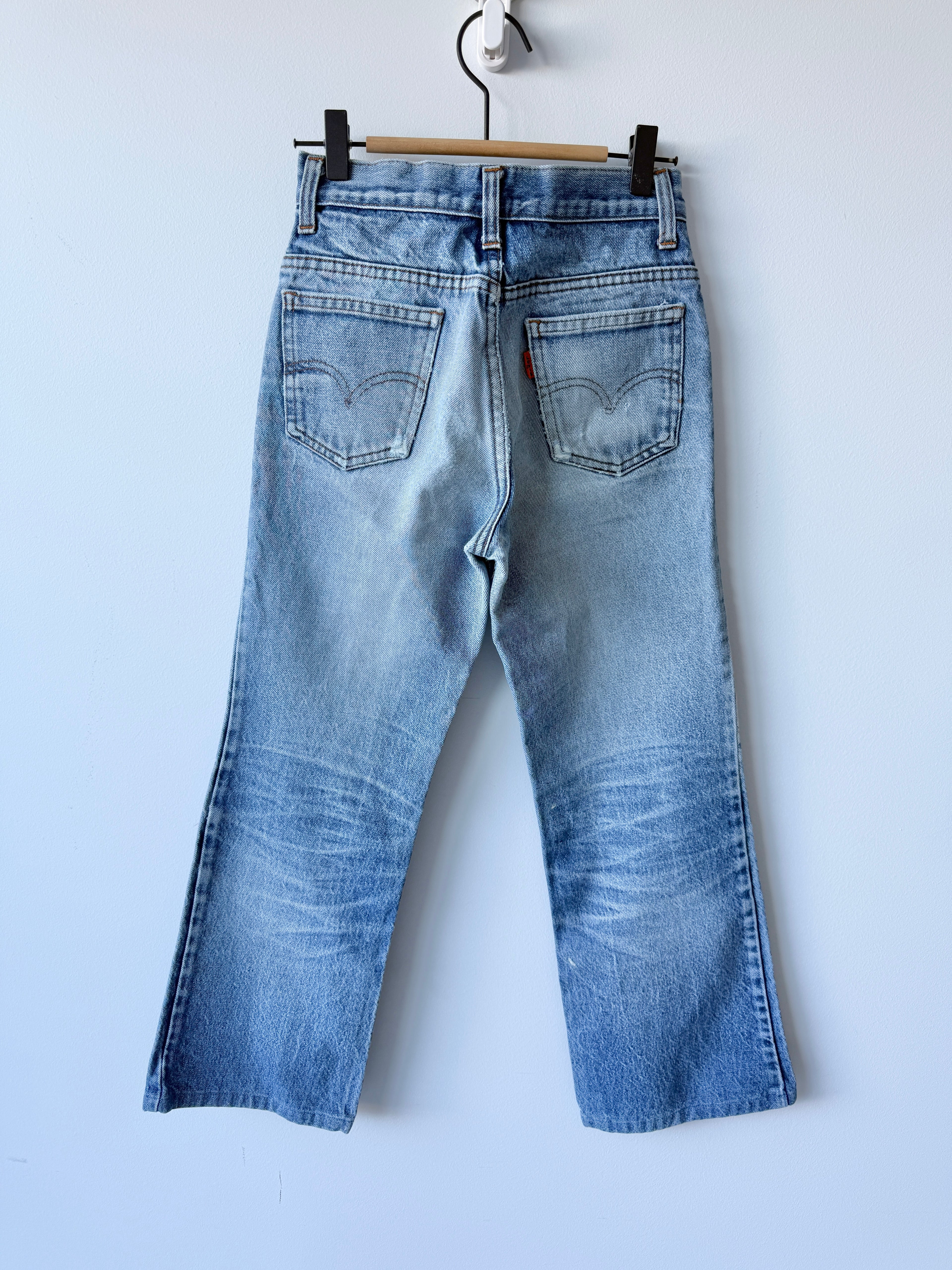 W24 L26 vintage Levis 24/25” measured whiskers denim medium faded blue 70s/80’s levi’s