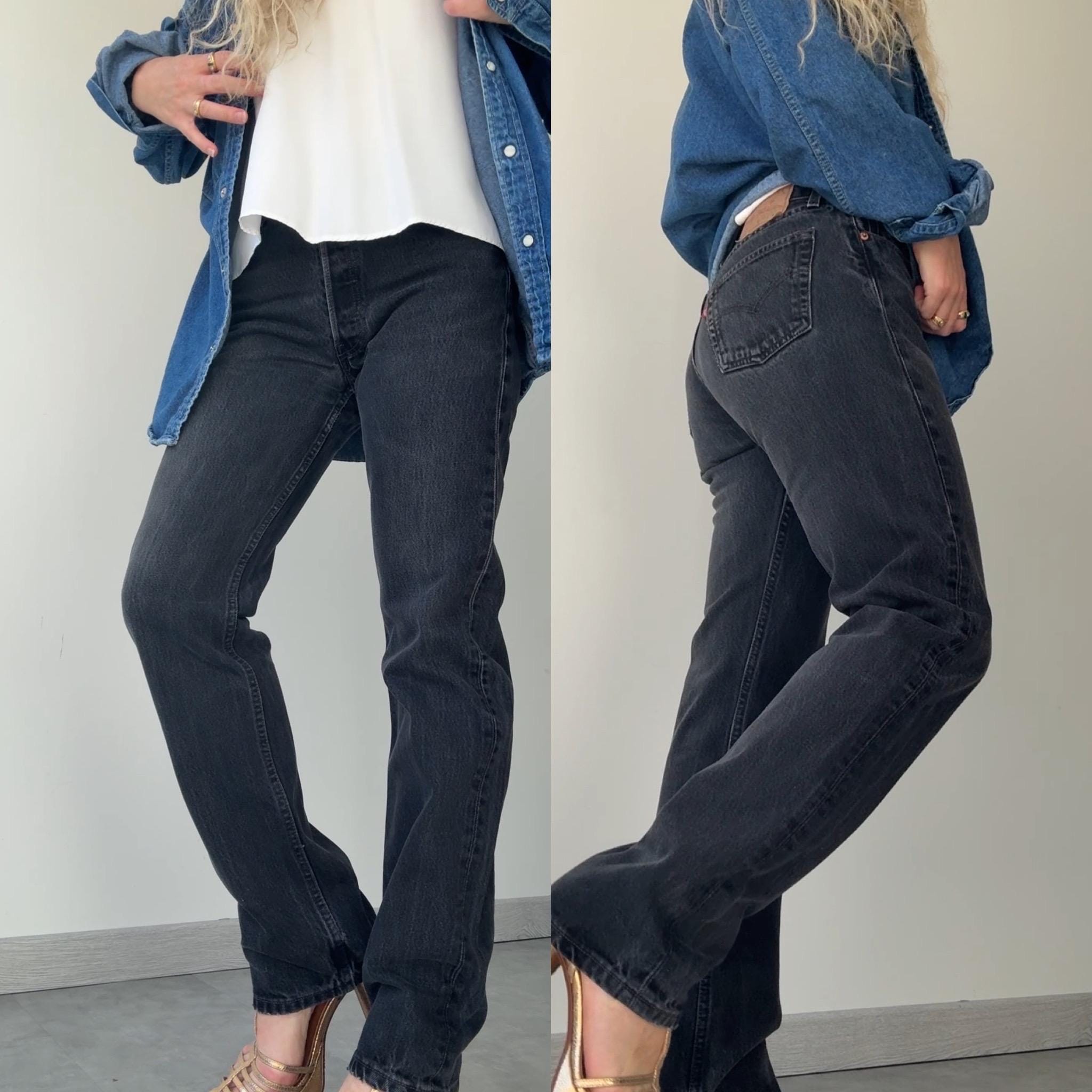 W28 L30 Levis 501 vintage 28” measured waist black made in 90s
