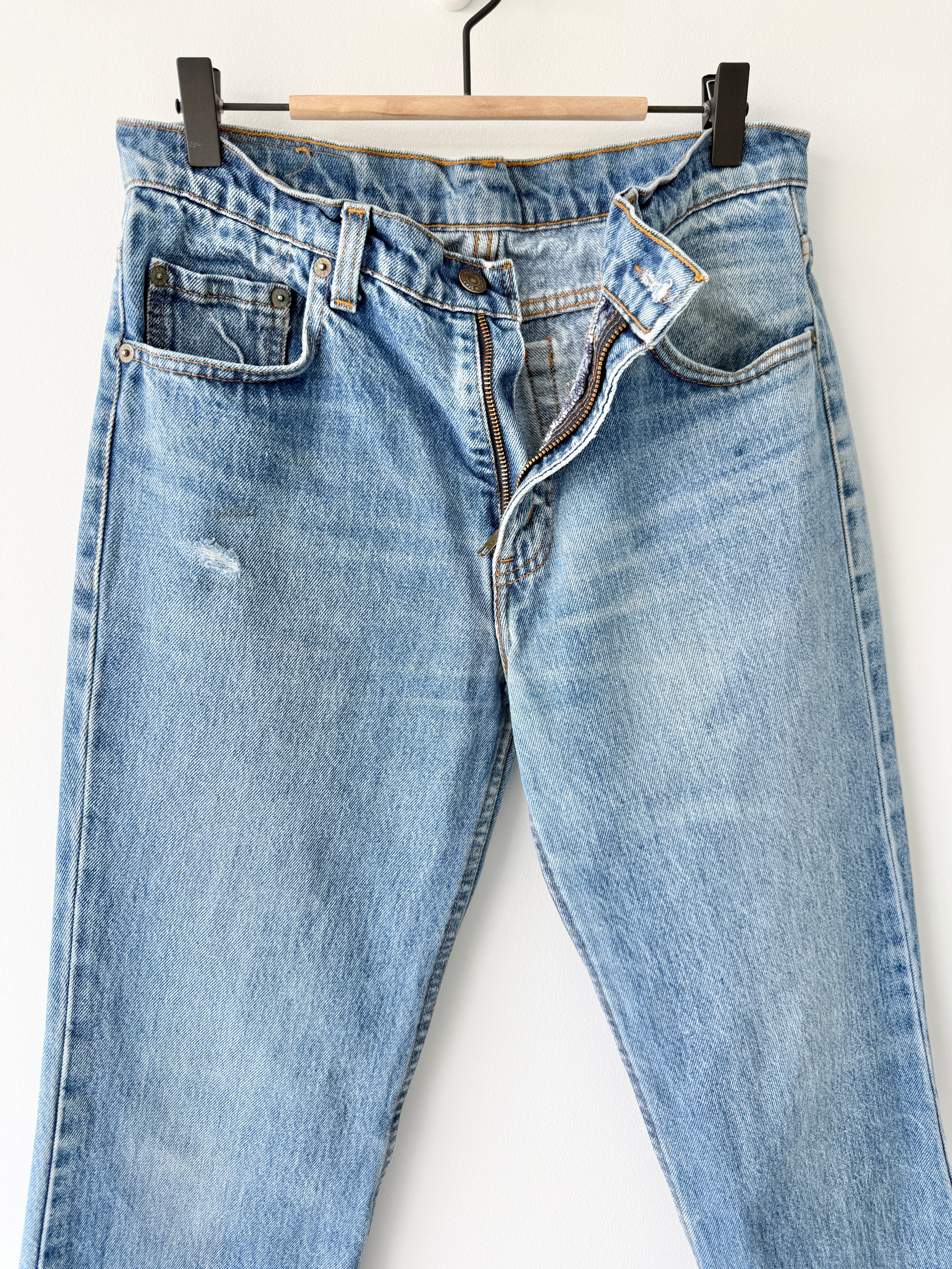 W30 L29 vintage Levis 603 30”measured medium blue 80s 603s