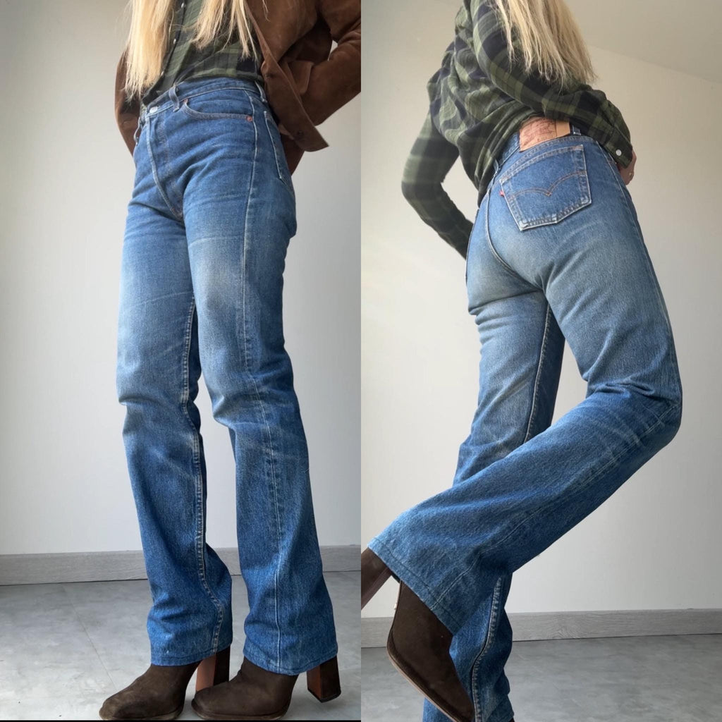 W29 L31 vintage Levis 501 28-29” measured waist dark faded denim made in USA 90s