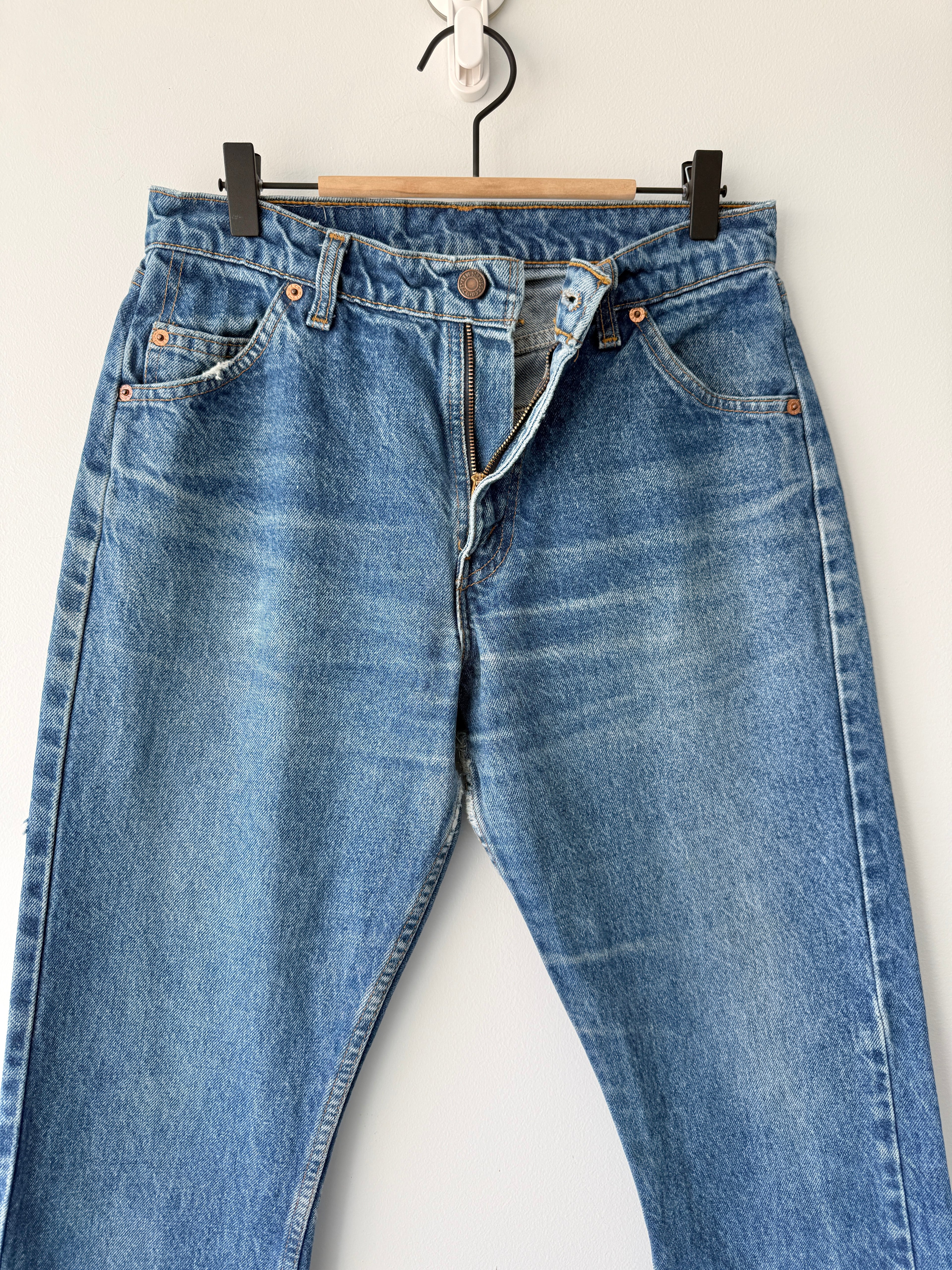 W28 L31 vintage Levis 517 28/29” measured dark fade blue denim Levi’s 517s