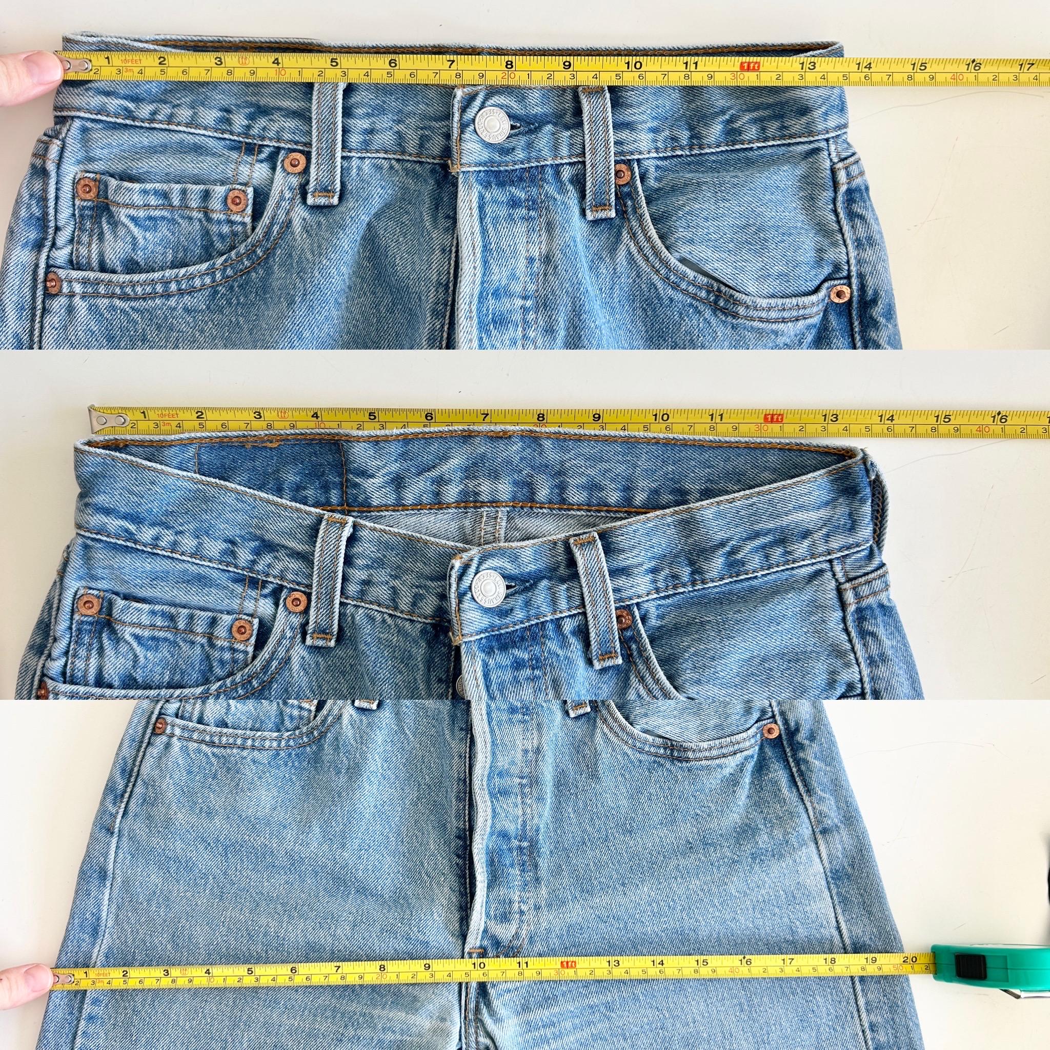 Levis 501 vintage w27 L33 Levi’s medium blue shade made in USA 90s straight leg jeans 501 vintage 26”/27” waist tbcengland