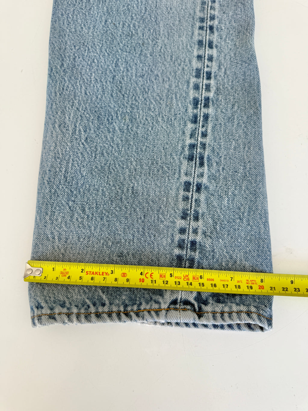W32 L31 selvedge vintage Levis 501 31/32” measured light blue denim 70s Levi’s 501s USA