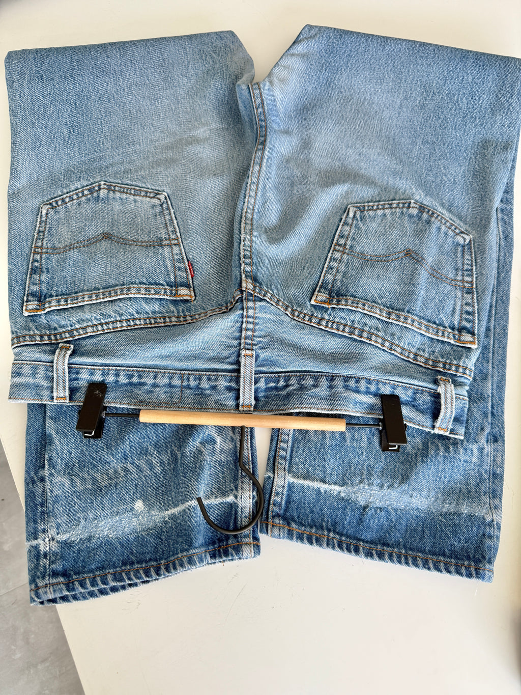 W34 L30 vintage Levis 501 33-34” measured dark faded blue denim 80s Levi’s 501s USA