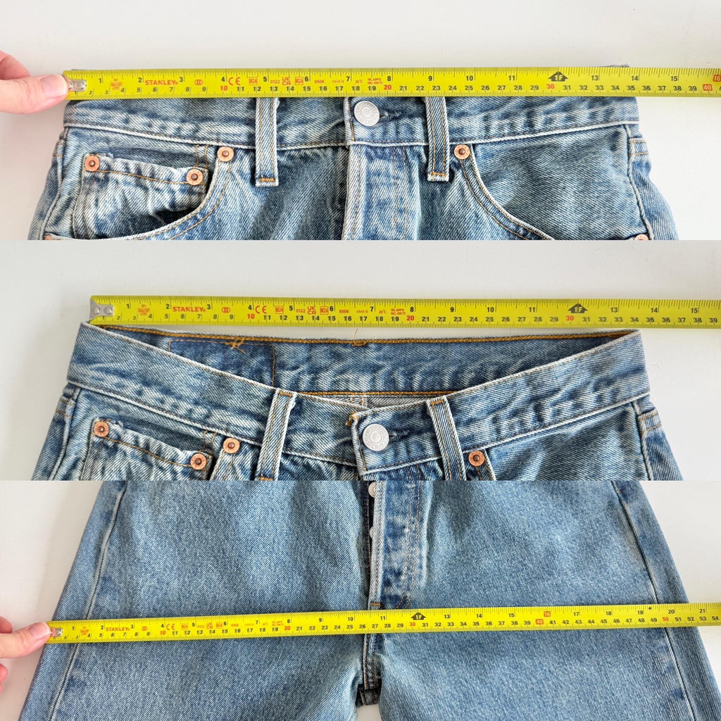 W27 L30 re done Levis 501 vintage 26-27” measured waist medium blue