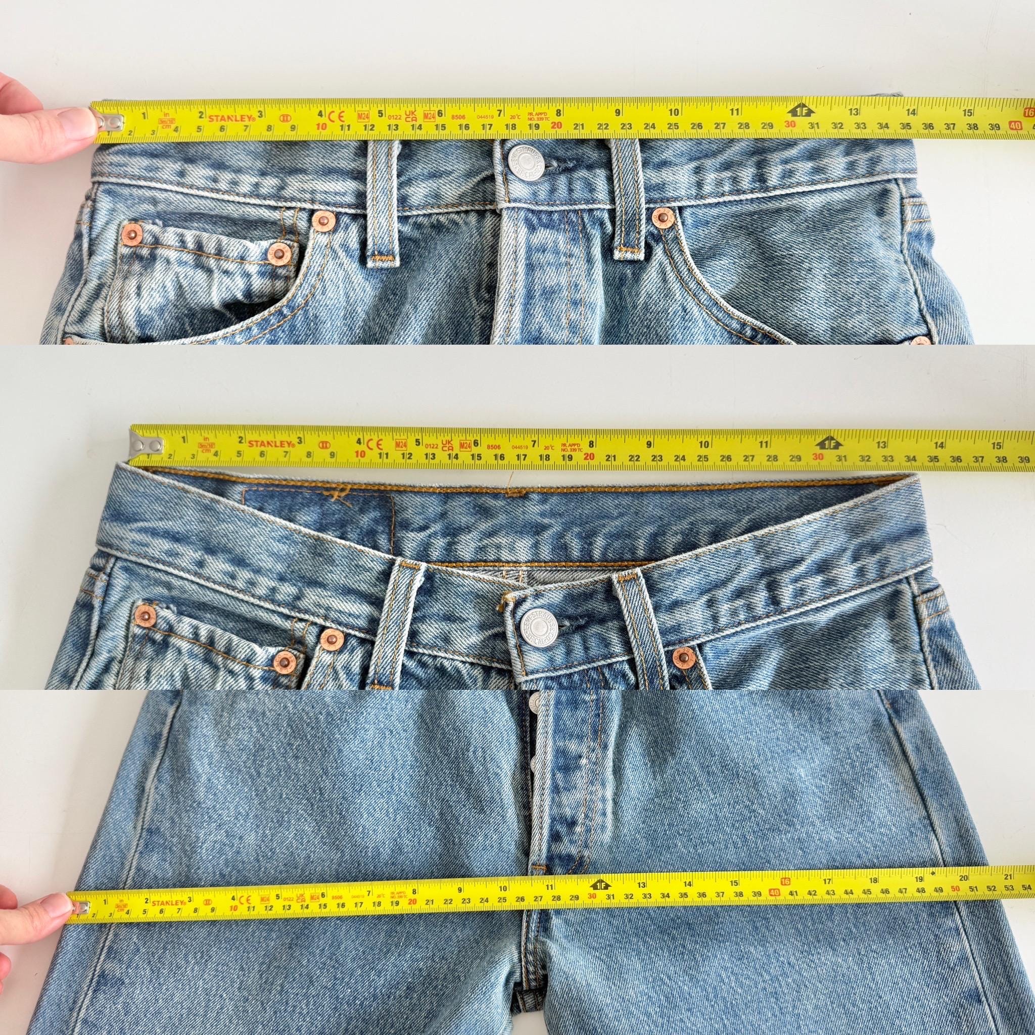 W27 L30 re done Levis 501 vintage 26-27” measured waist medium blue