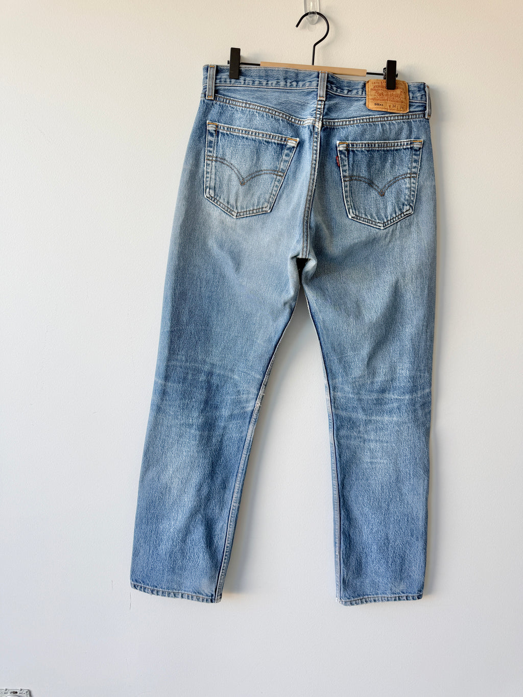 W31 L30 vintage Levis 501xx 31” measured fade whiskers USA 501s 90s