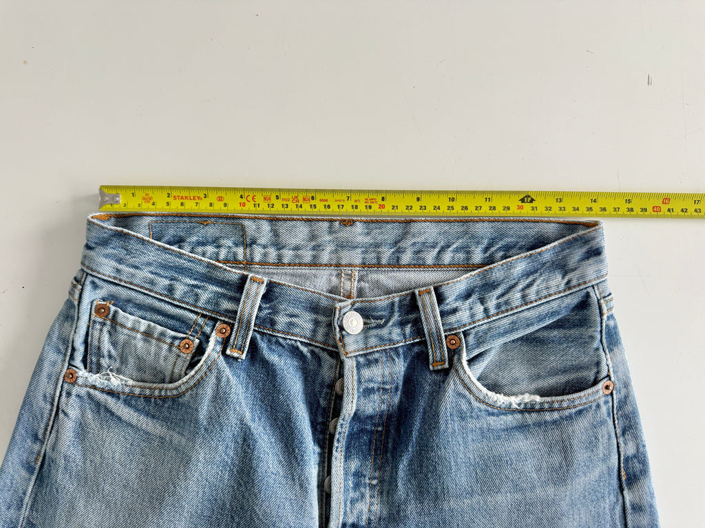 W28 L30 vintage Levis 501 27/28” measured waist dark faded blue 501s amazing fade 90s denim