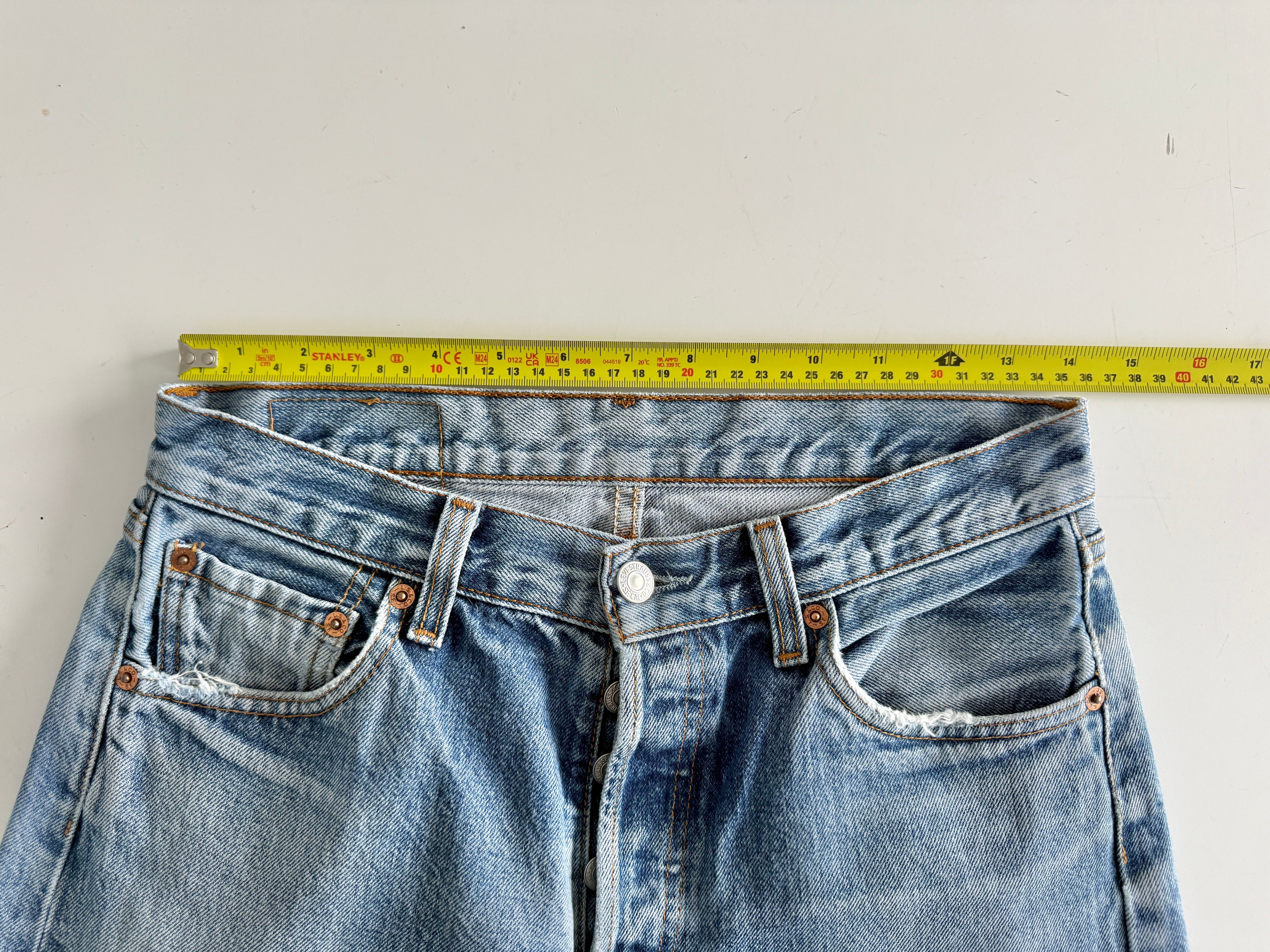 W28 L30 vintage Levis 501 27/28” measured waist dark faded blue 501s amazing fade 90s denim