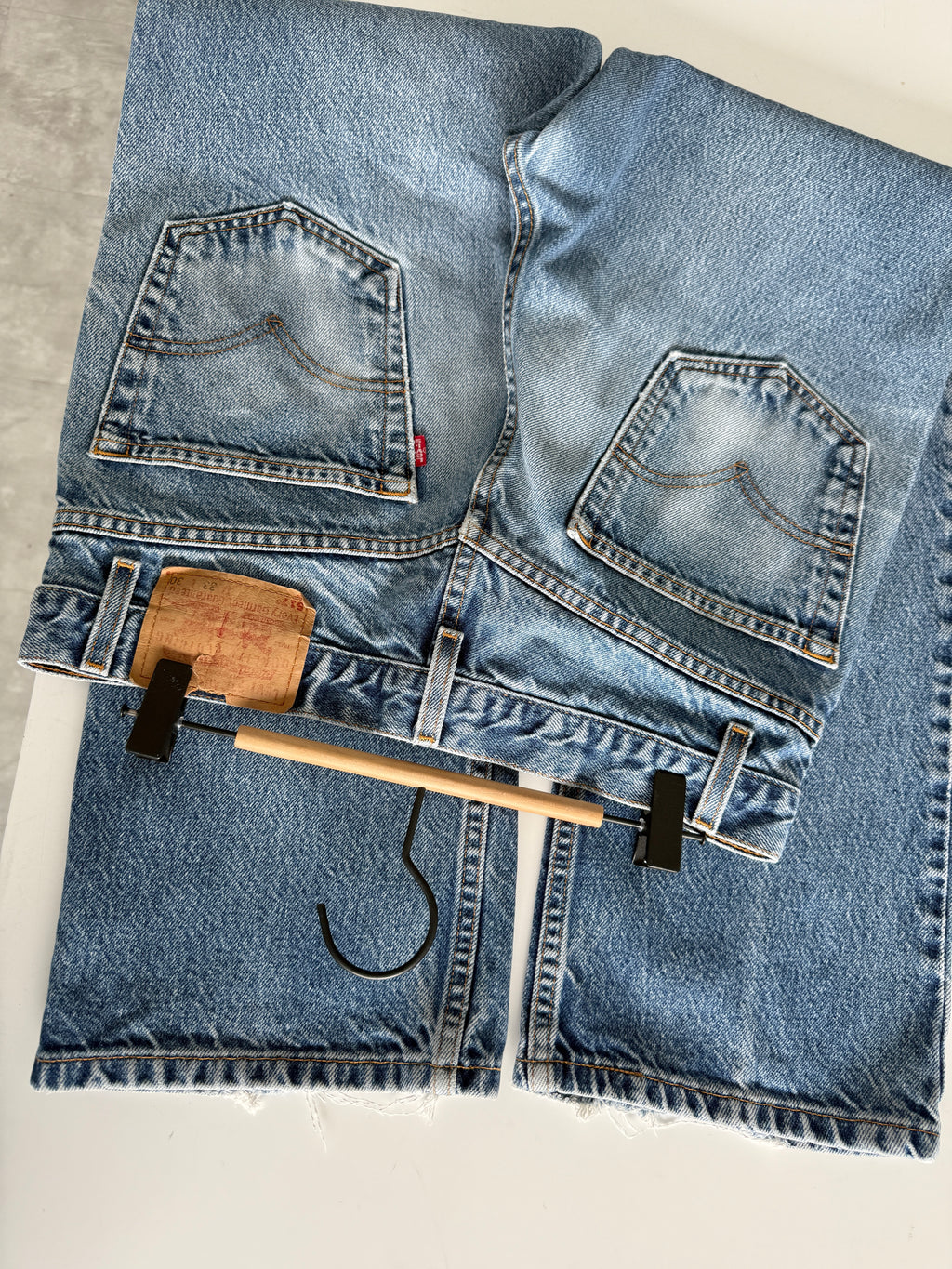 W30 L30 vintage Levis 517 30” measured waist dark faded blue 517s amazing Wallet mark