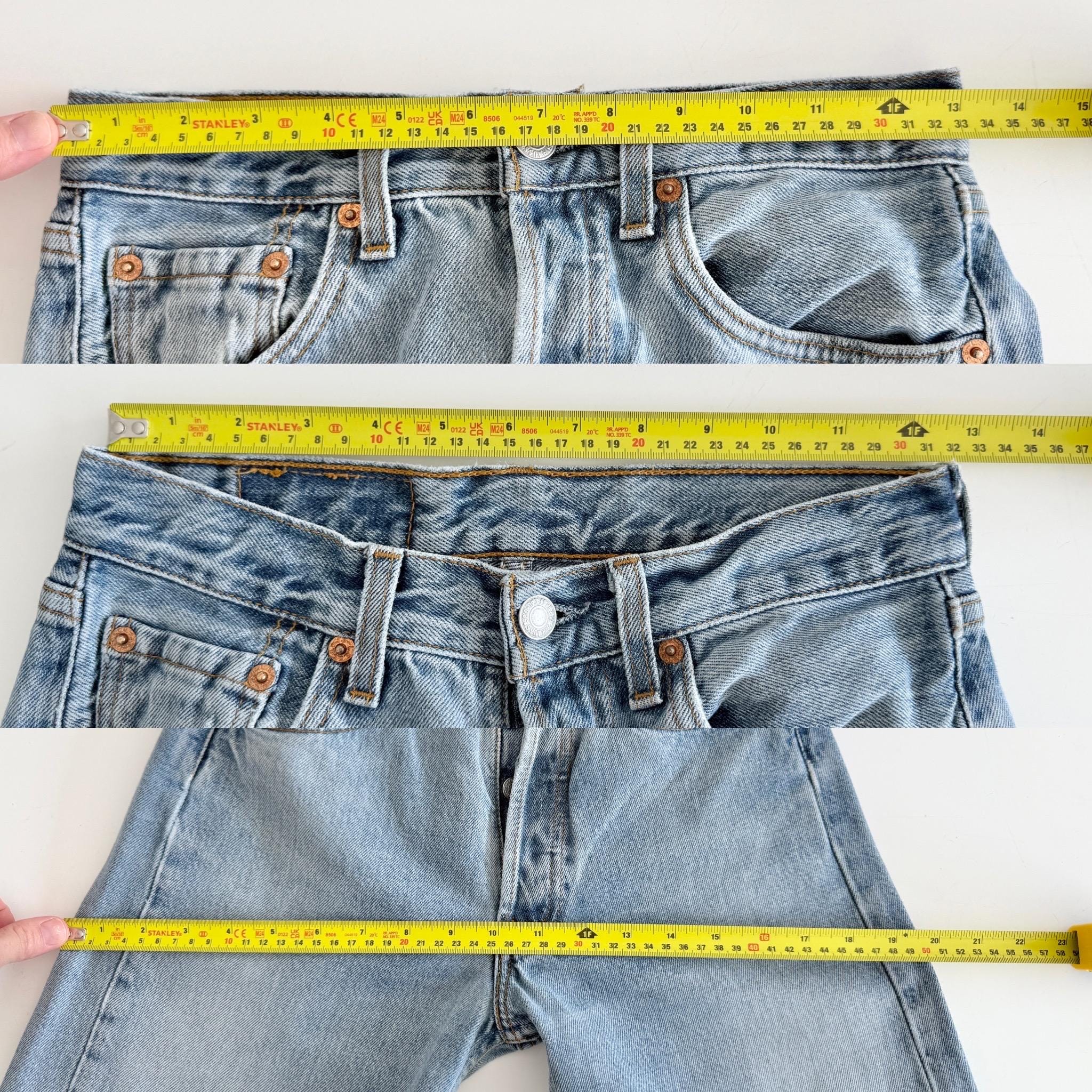 W25 L27 Levis 501 vintage 24-25” measured waist medium blue 90s made in France