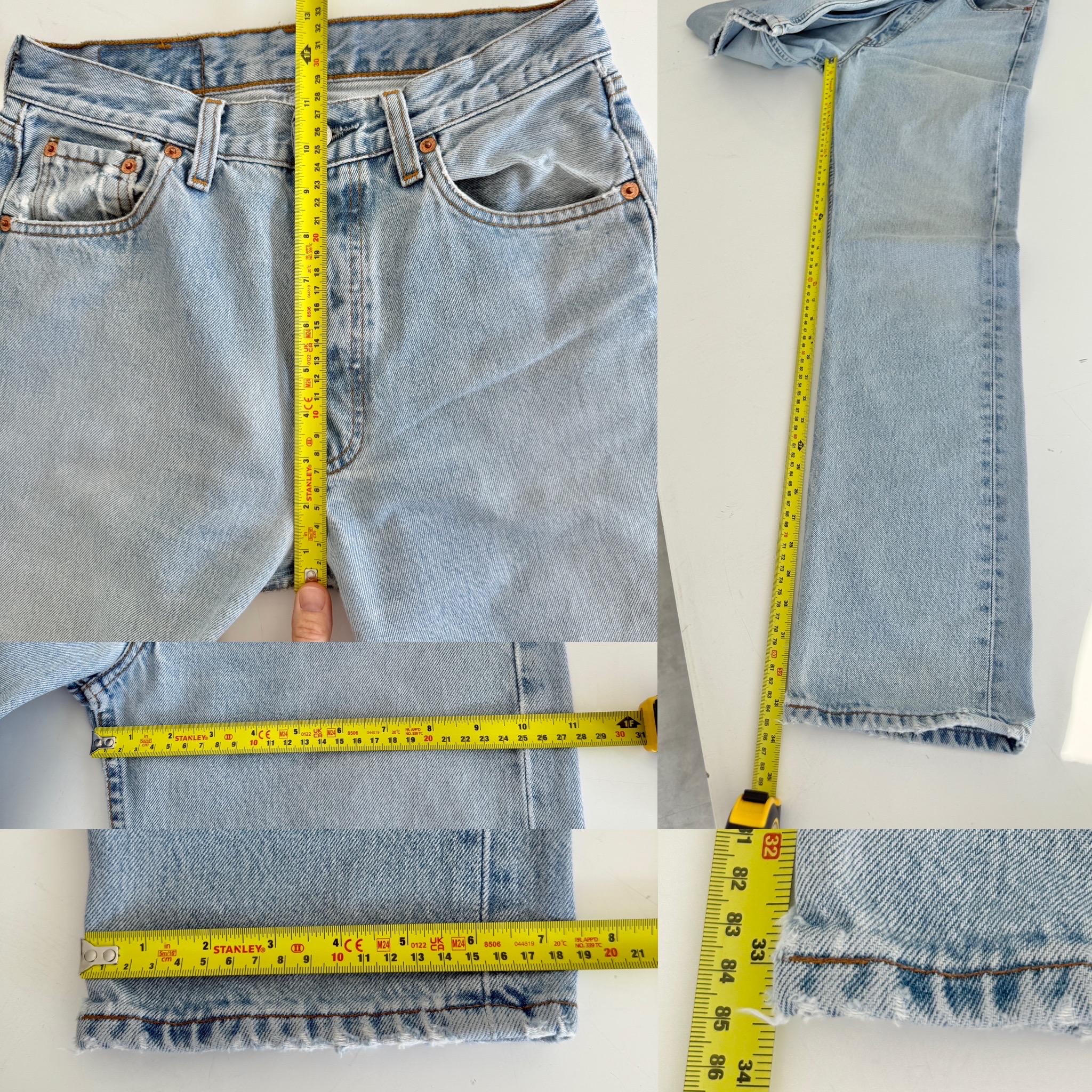 W27 L33 Levis 501 vintage 26-27” measured waist faded light blue made in 90s