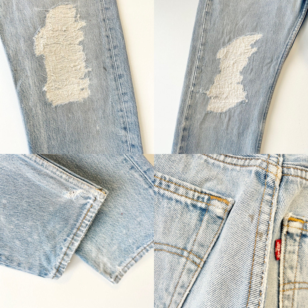 Levis 501 jeans w30 L32 501xx vintage denim stone wash blue faded denim 90s faded blue wash 501 vintage