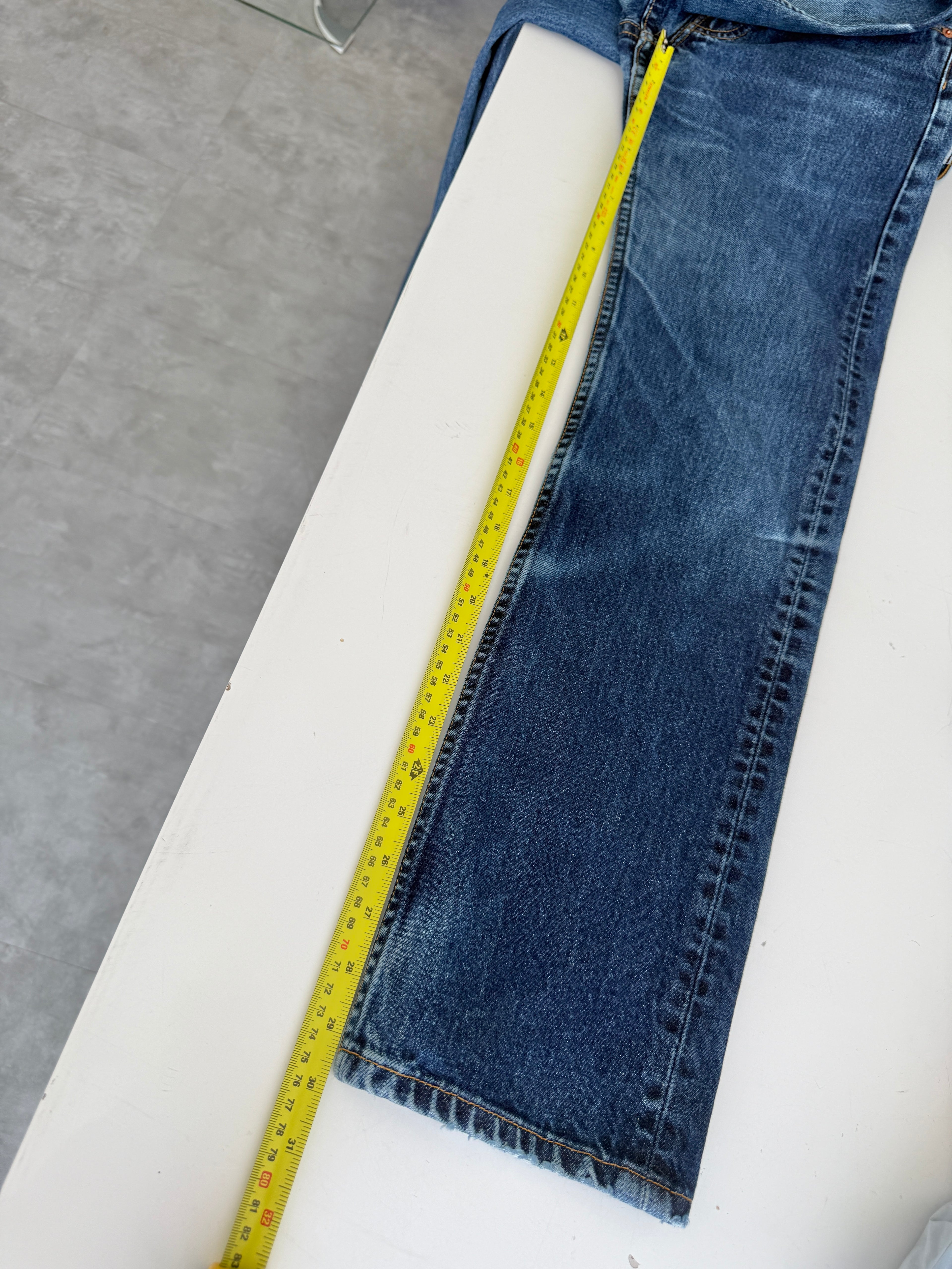 W24 L29 vintage Levis 501 23/24” measured waist dark indigo faded blue 501s