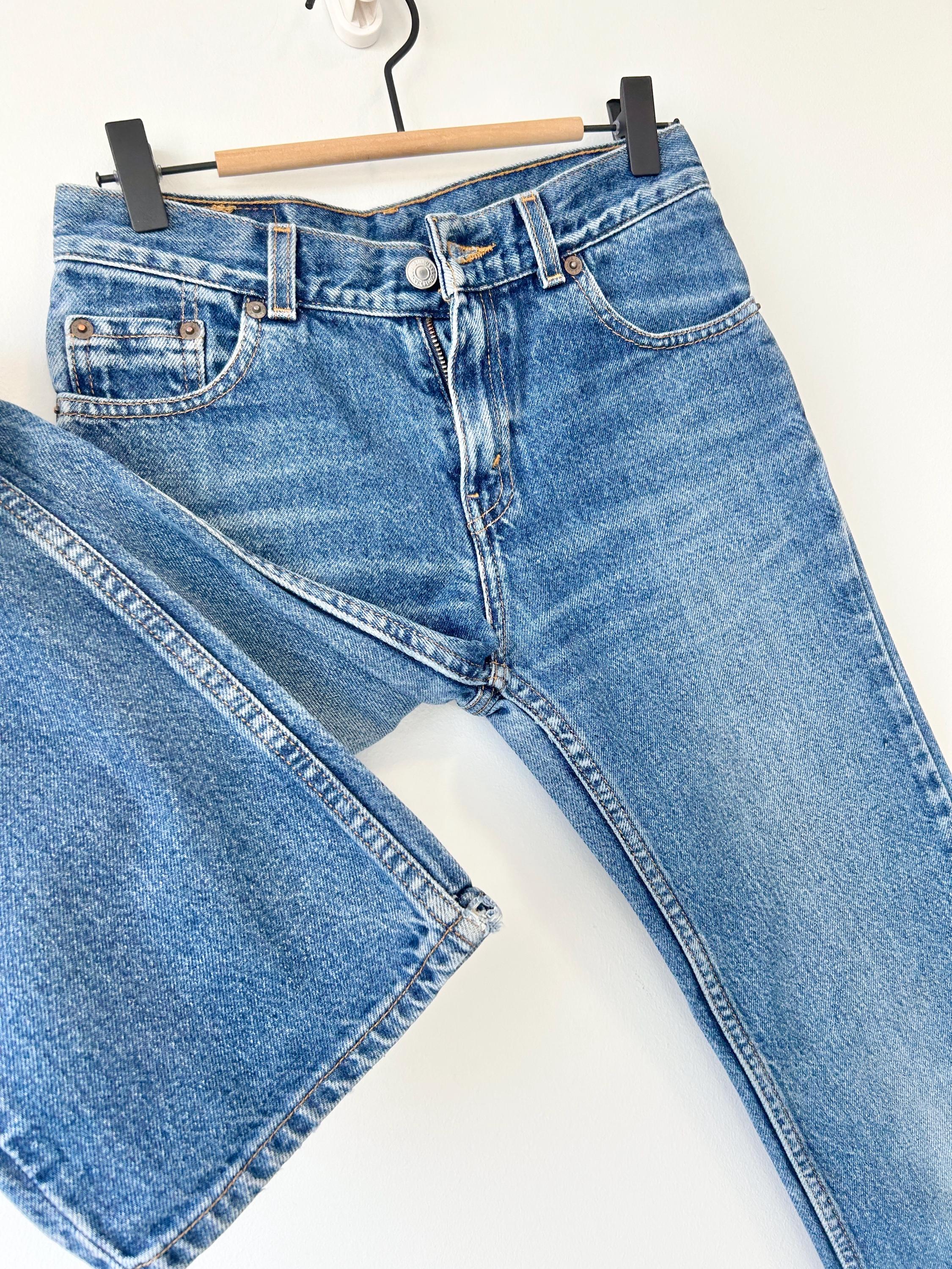 Levis 518 vintage w24 L27 Levi’s dark faded blue faded blue straight bootcut made in 90s 518 vintage 501  24” waist