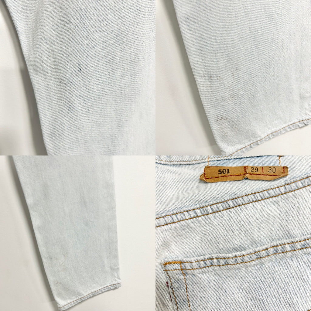 Levis 501 jeans w28 L30 90s light wash faded blue 501 faded wash blue 501 vintage 501s