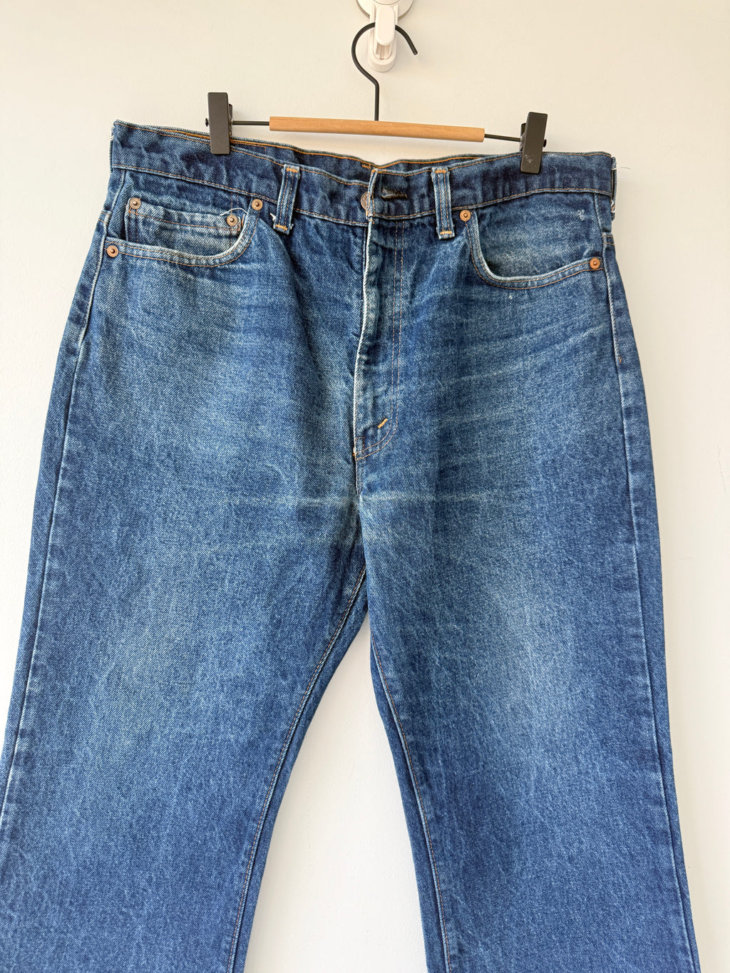 W34 L26 vintage Levis 517 34” measured light blue fade denim 90s Levi’s 517s USA