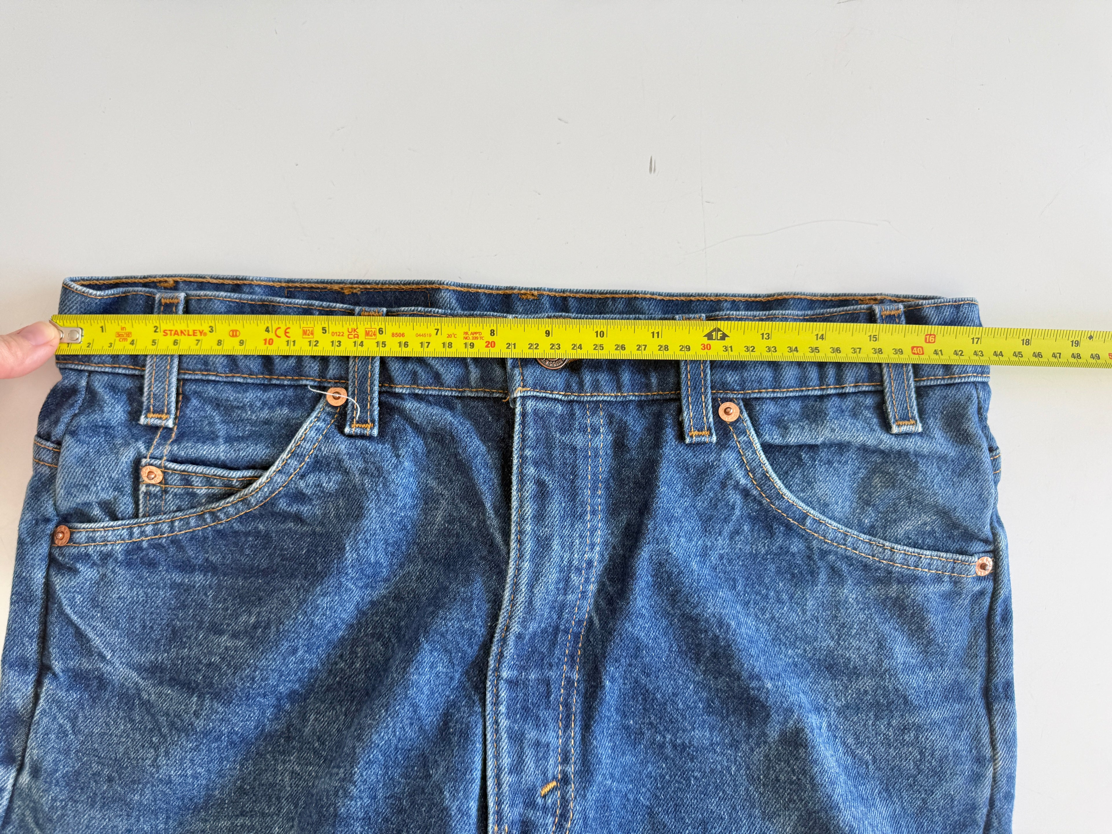 W33 L34 vintage Levis 517 33” measured waist raw blue 517s made in 90s USA