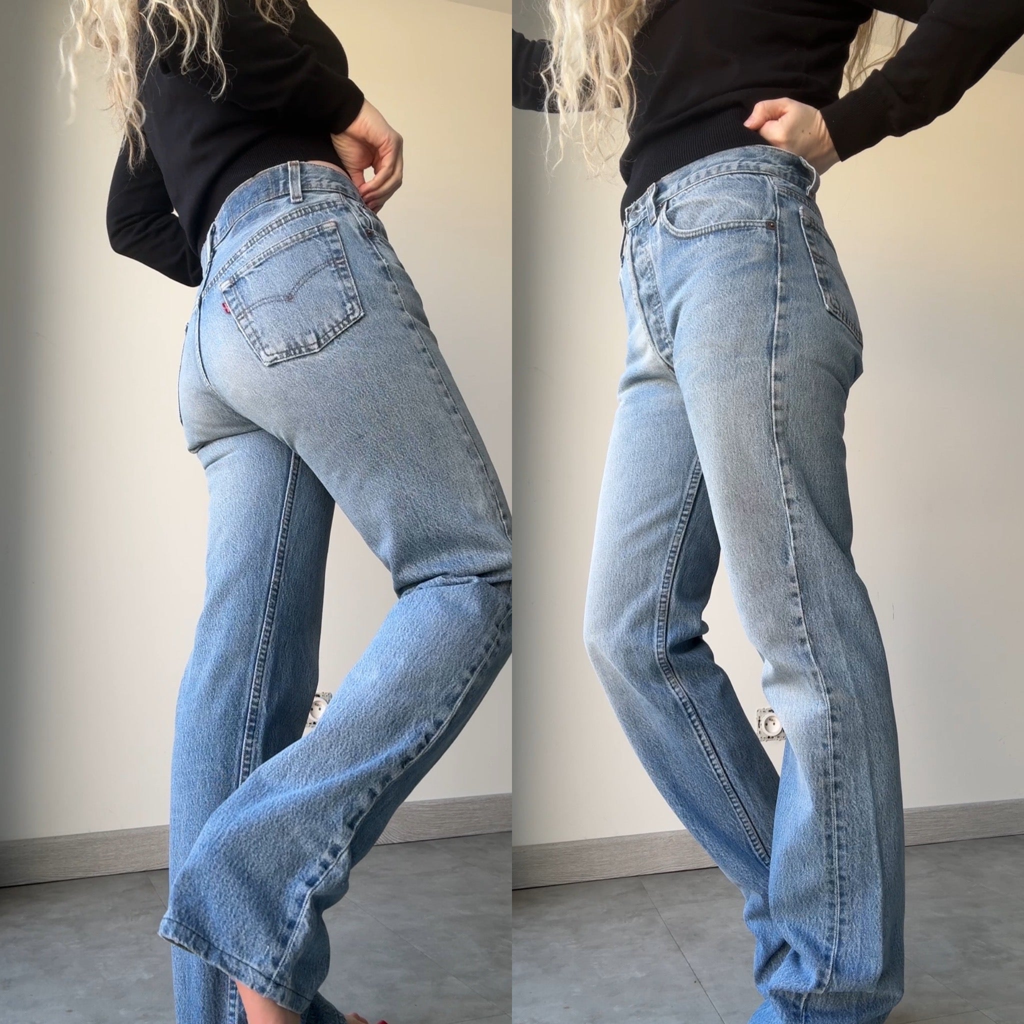 W29 L32 vintage Levis 501 28-29” light blue 80s USA Levi’s 501s