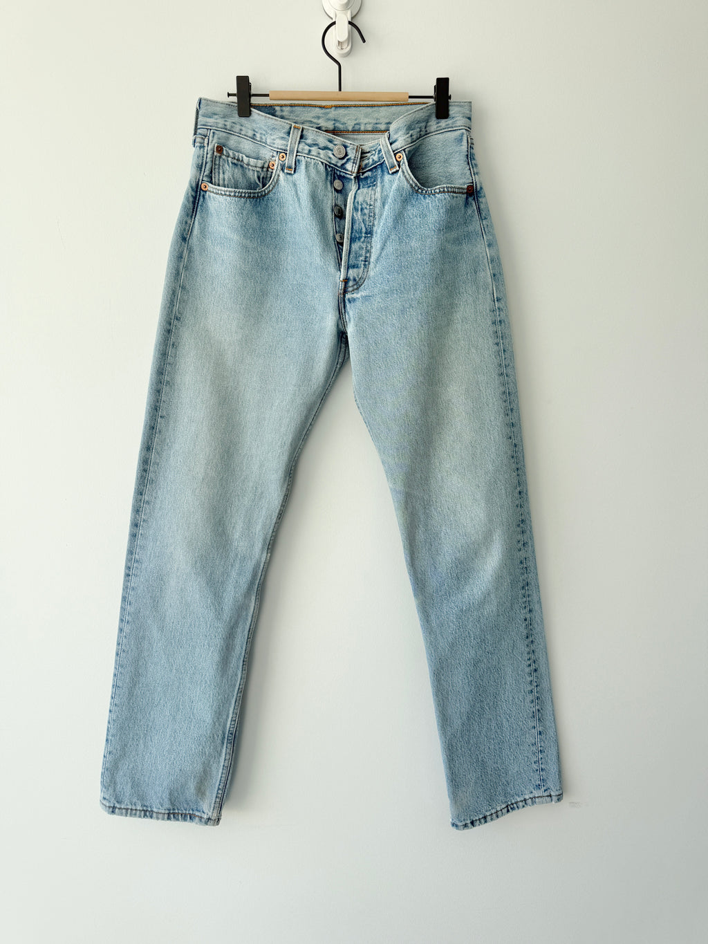 W29 L30 vintage Levis 501 28-29”measured light blue 90s USA 501s