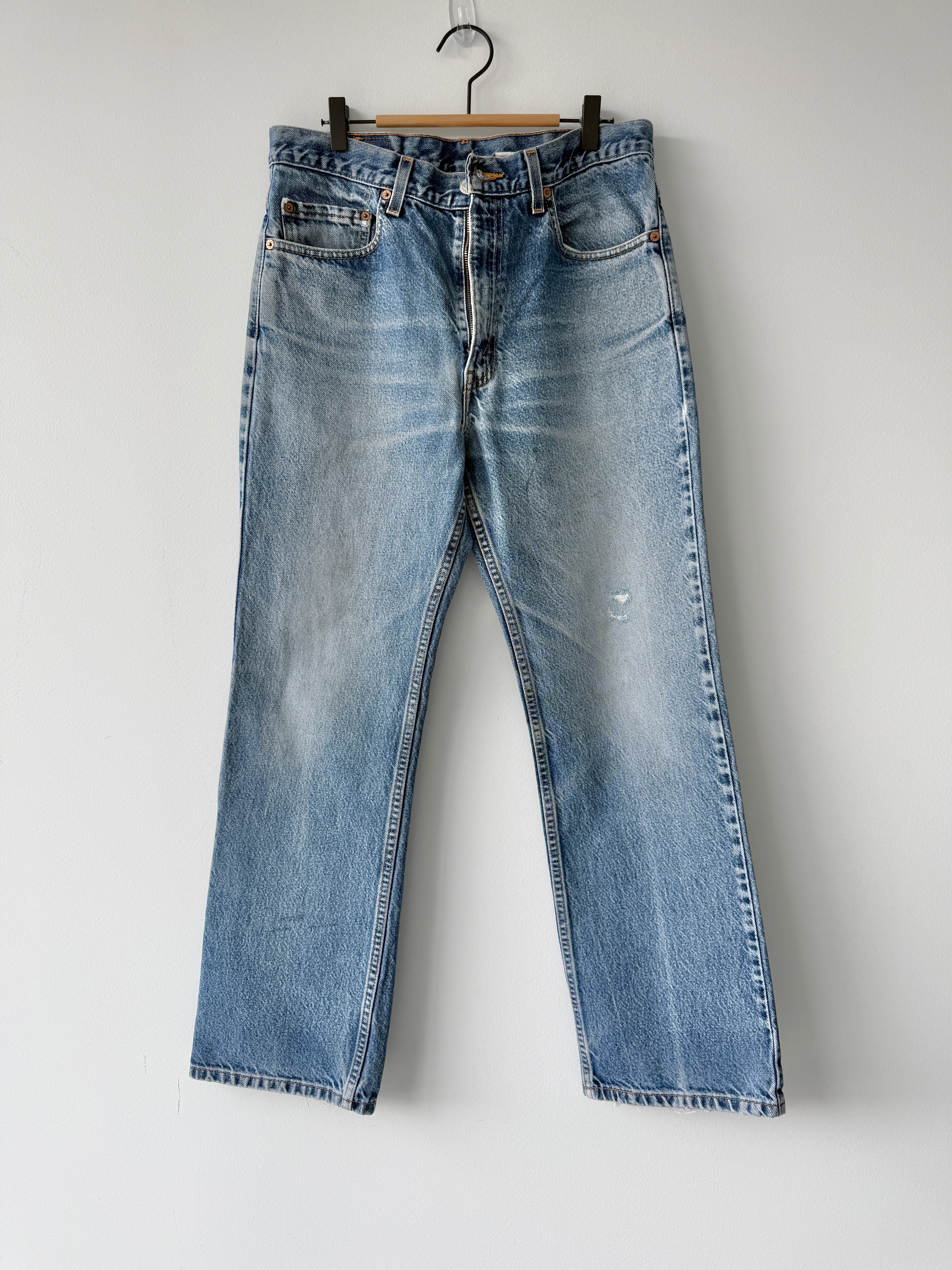 W30 L30 vintage Levis 517 30” measured waist dark faded blue 517s amazing Wallet mark