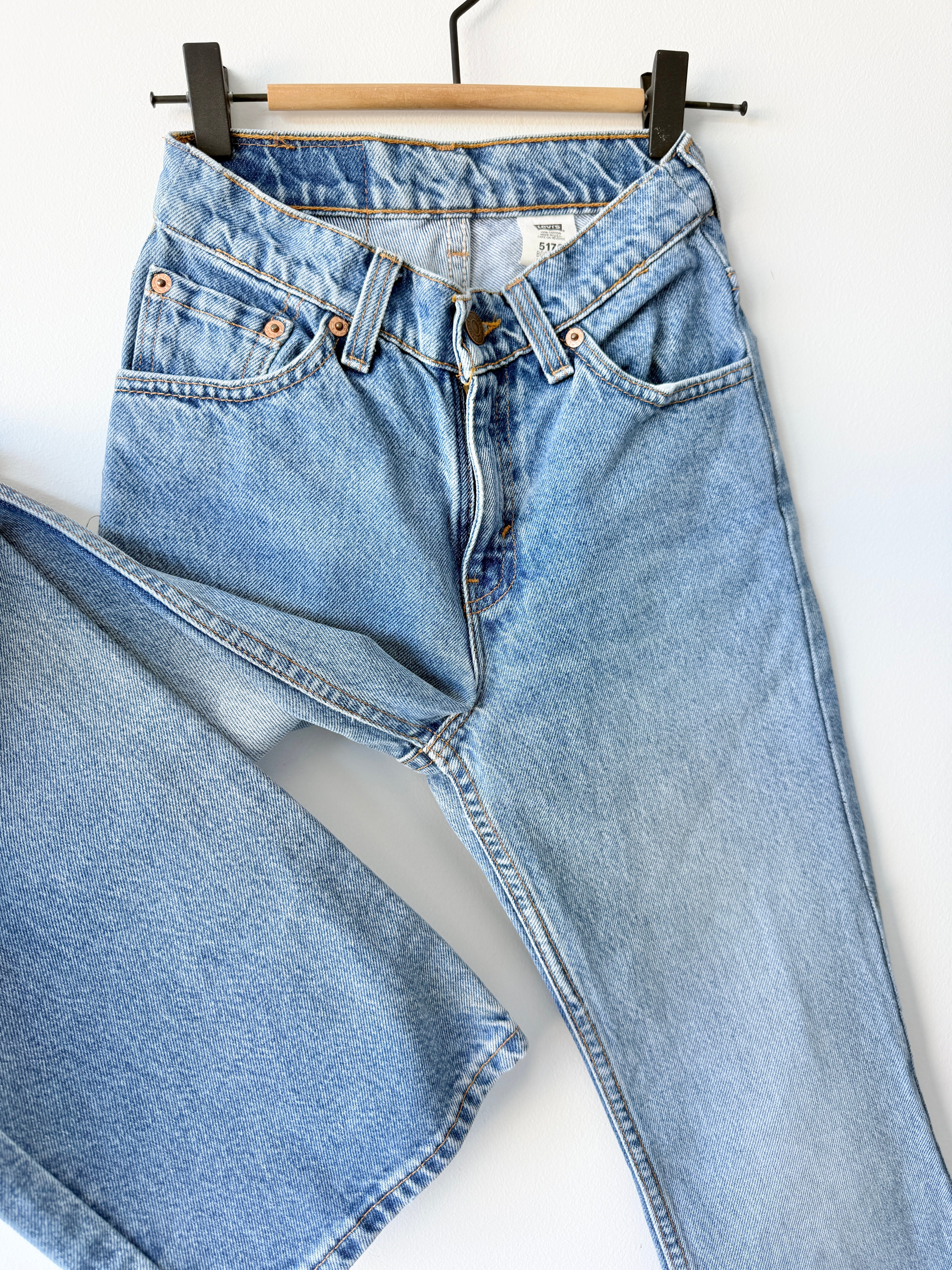 W21 L30 vintage Levis 517 21” measured waist medium blue Levi’s 517s USA 90s