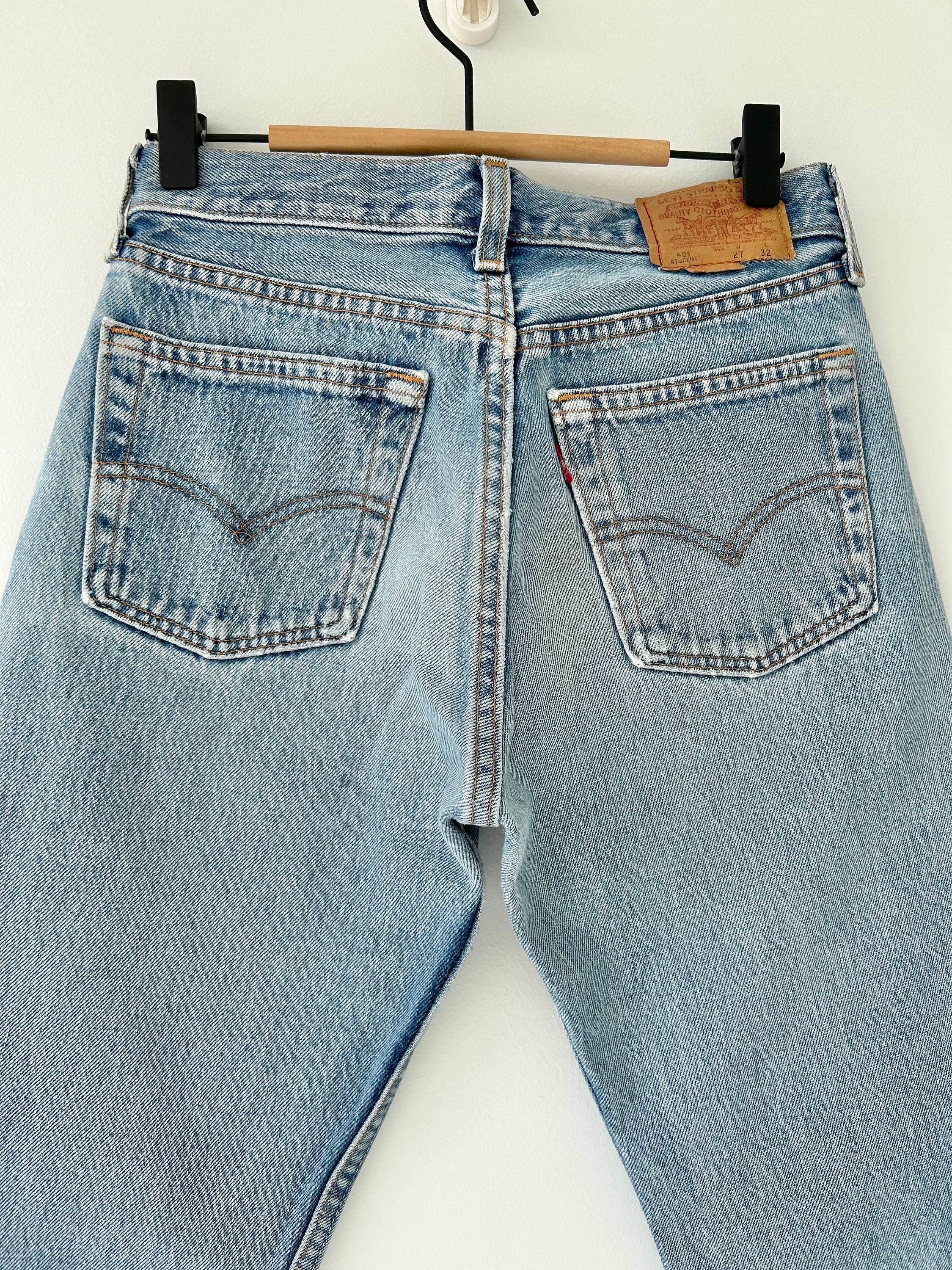Levis 501 vintage w26 L24 Levi’s medium blue faded straight leg 90s 501 vintage Levi’s 501 made in USA