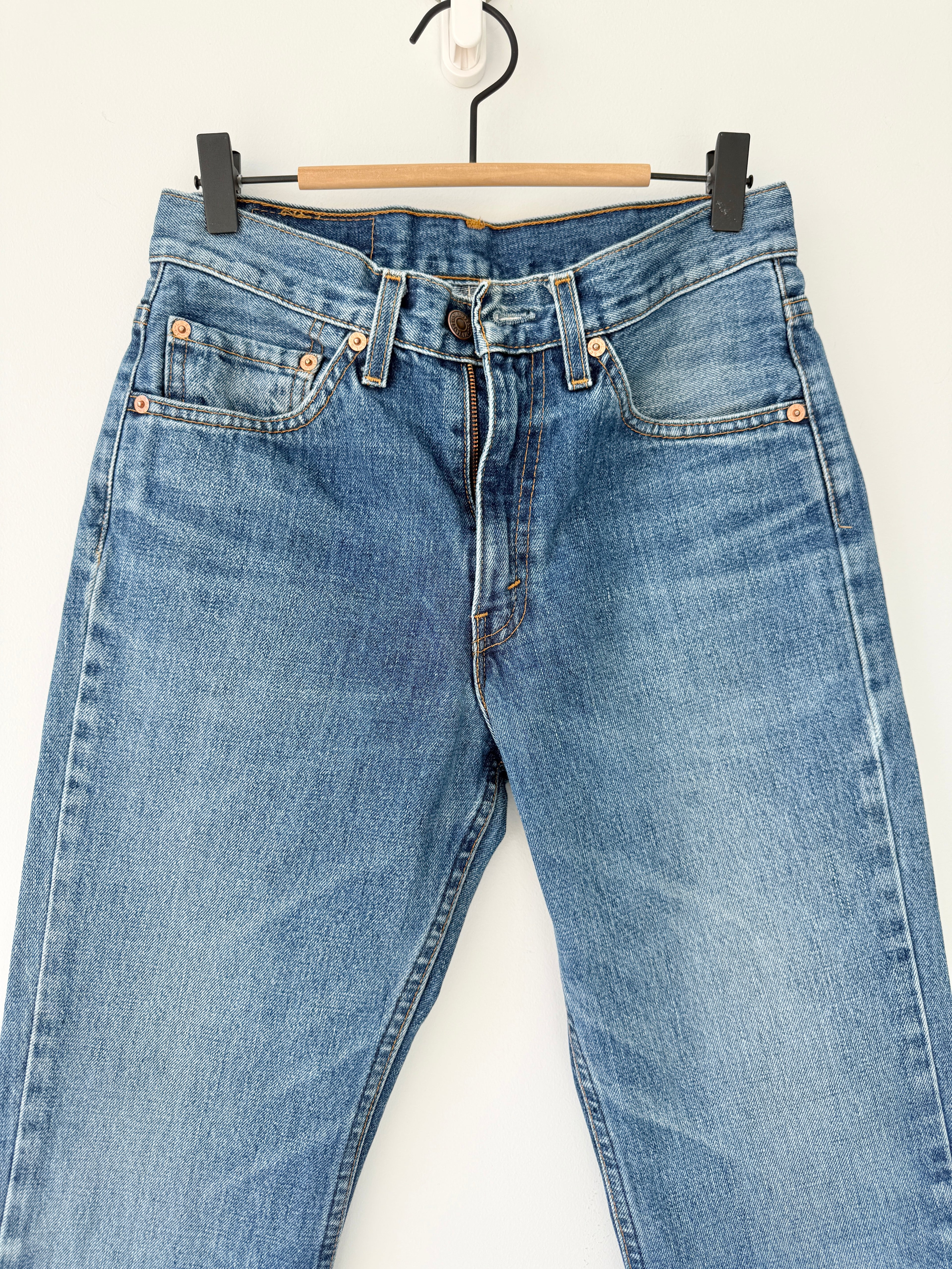 W26 L28 vintage Levis 517 26” measured dark faded blue denim Y2K Levi’s 517s wallet mark