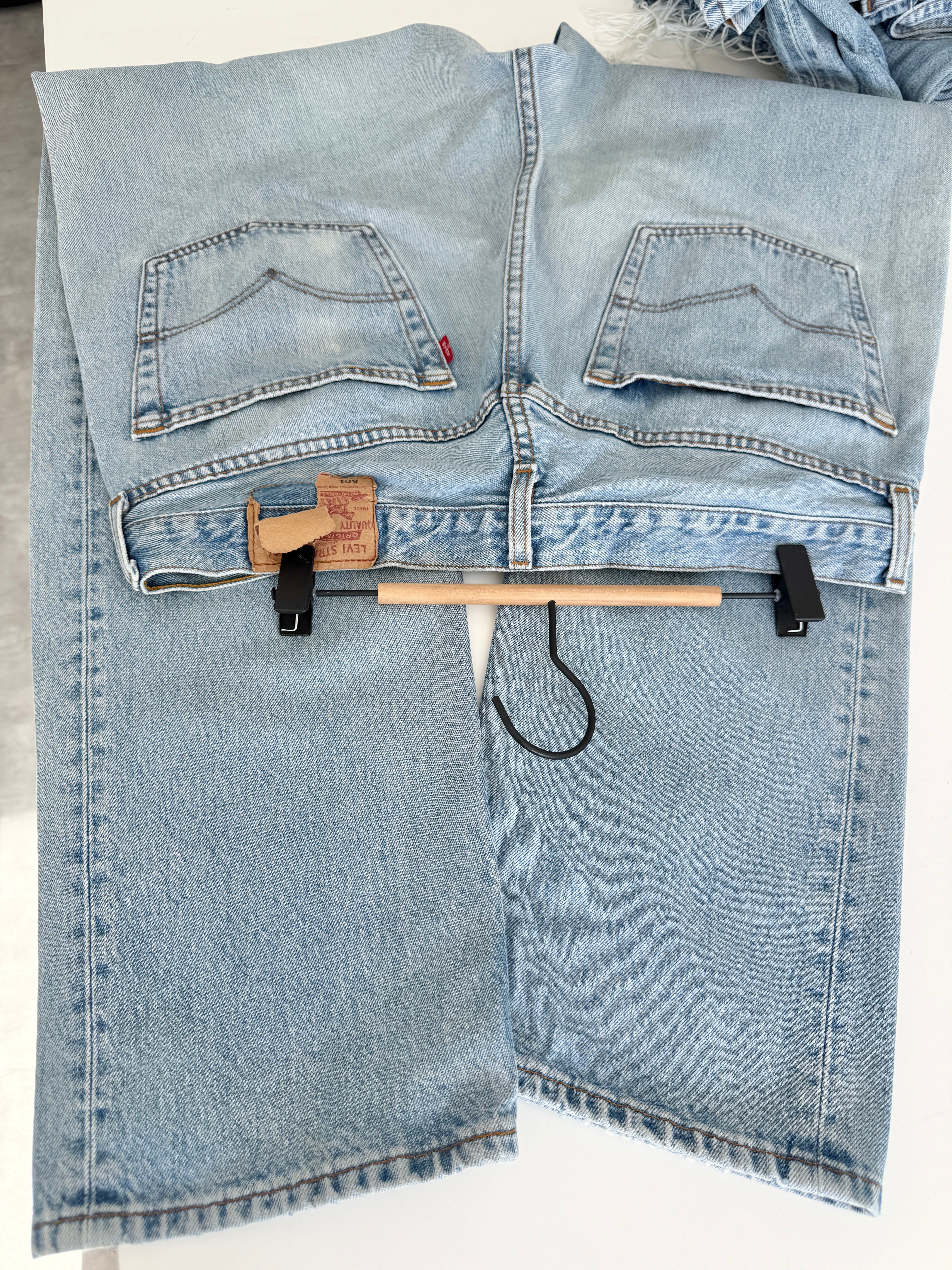 Soft W36 L34 vintage Levis 501 35/36” measured waist light faded 501s 90s denim