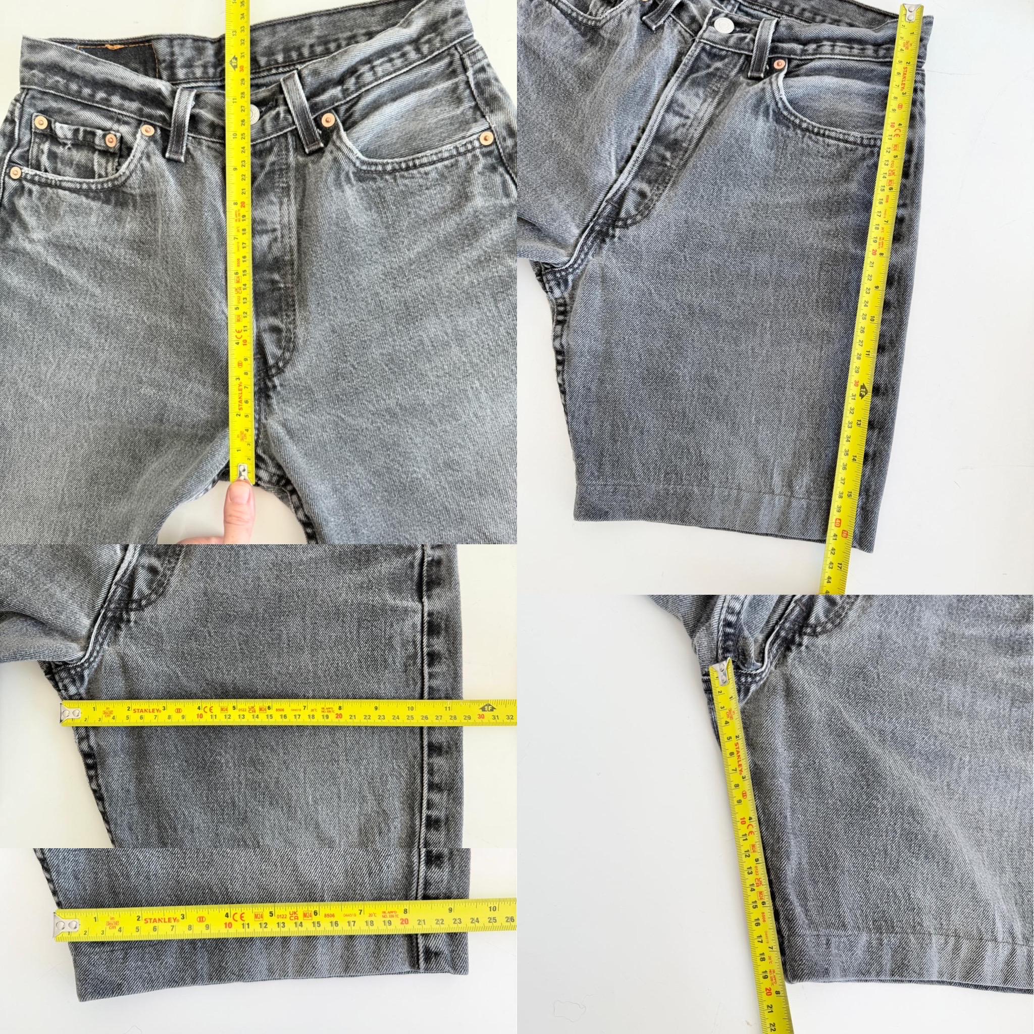 W26 Levis 501 vintage 25-26” waist black faded 501s made in USA for women 90s