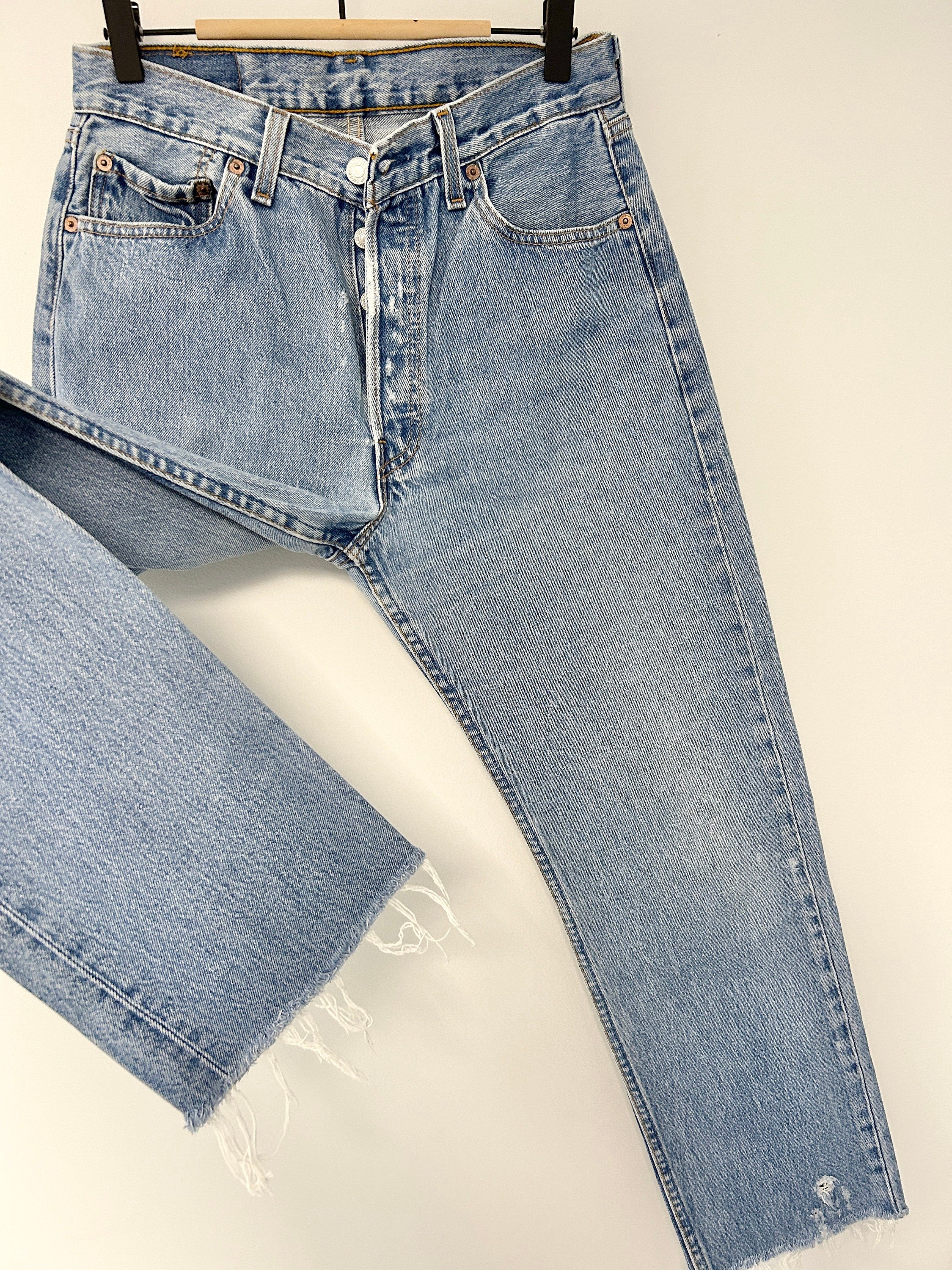 w27 L27 Levis 501 jeans medium blue Levi’s 501 vintage blue 501 vintage Levi’s made 90s made in USA