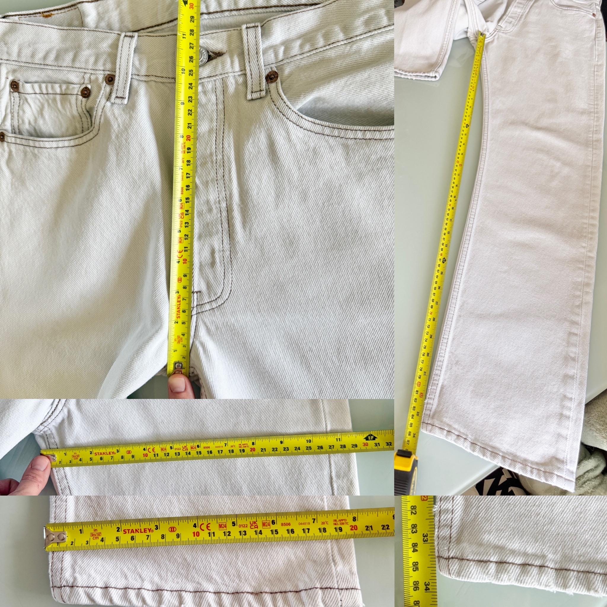 w30 L33 Levis 501 29-30” waist vintage beige 501s  made in USA 90s straight leg jeans 501