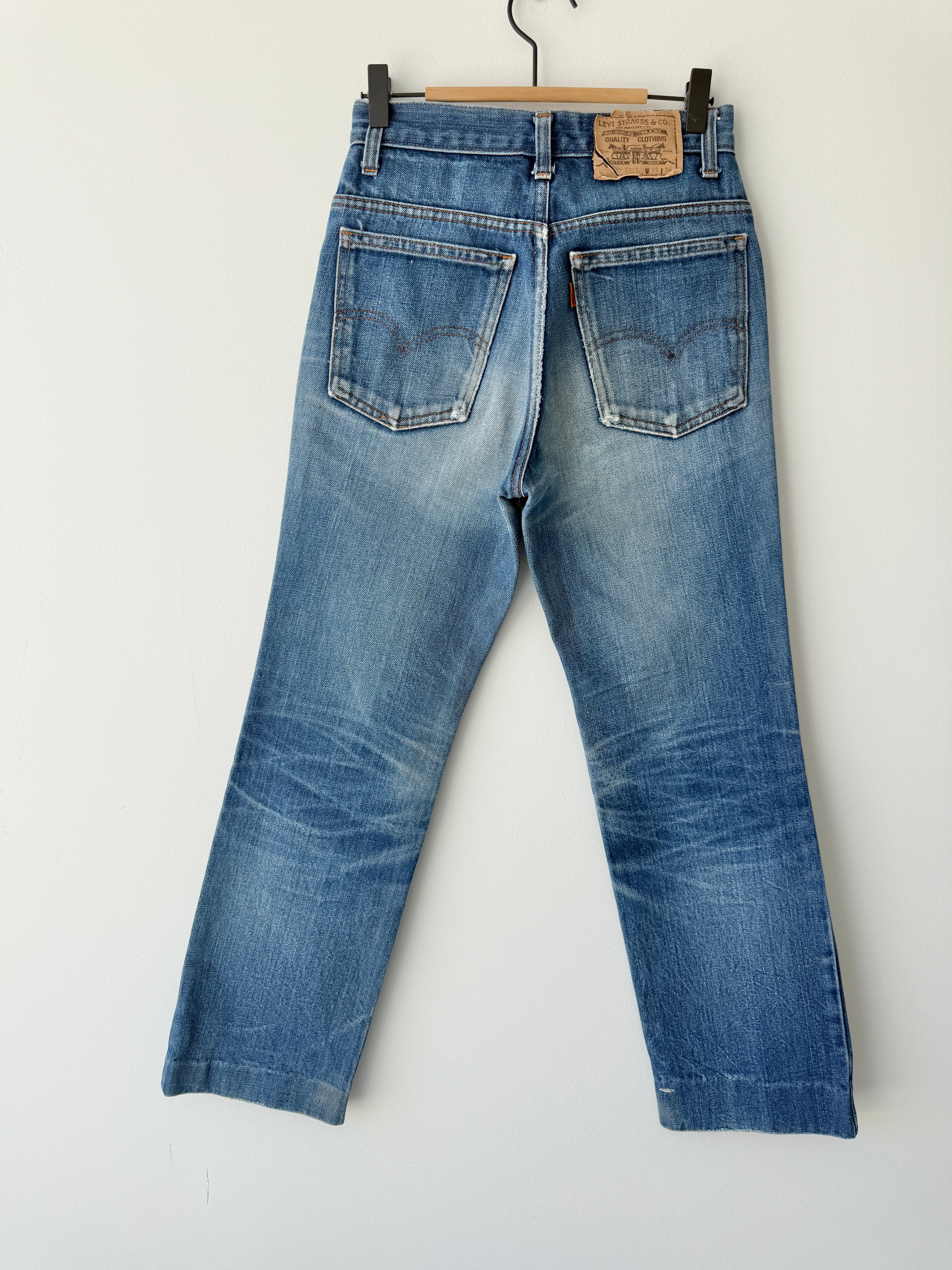 Soft W26 L27 vintage Levis 630 25/26” measured waist dark faded blue 630s 80s