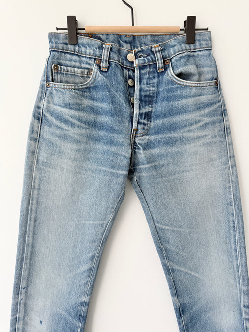 Re done - W25 L31 vintage Levis 501 24/25” measured whiskers medium blue 80s 501s