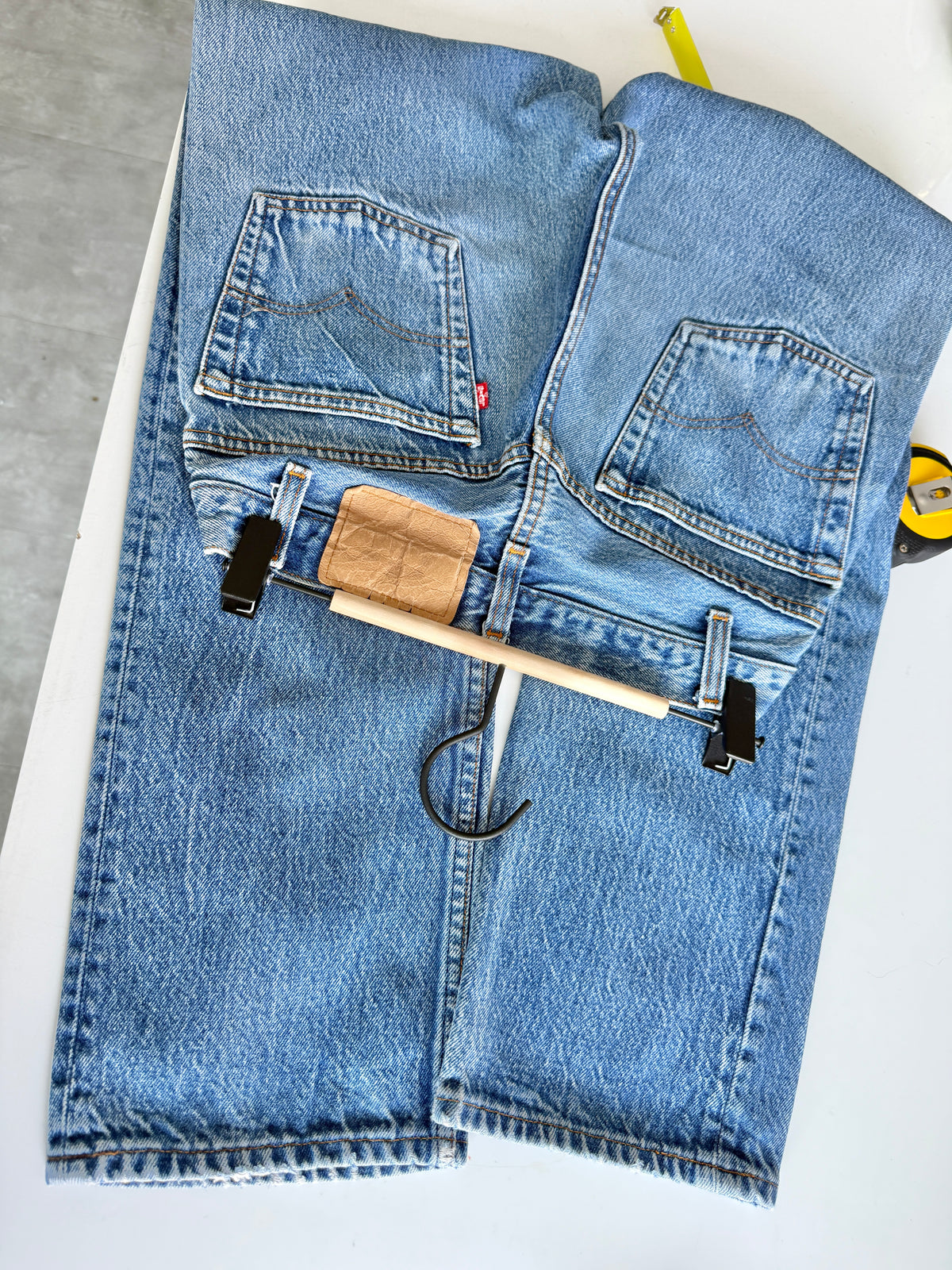 Re done denim W25 L30 vintage Levis 501 medium blue 23/25” measured waist 501s 80s USA