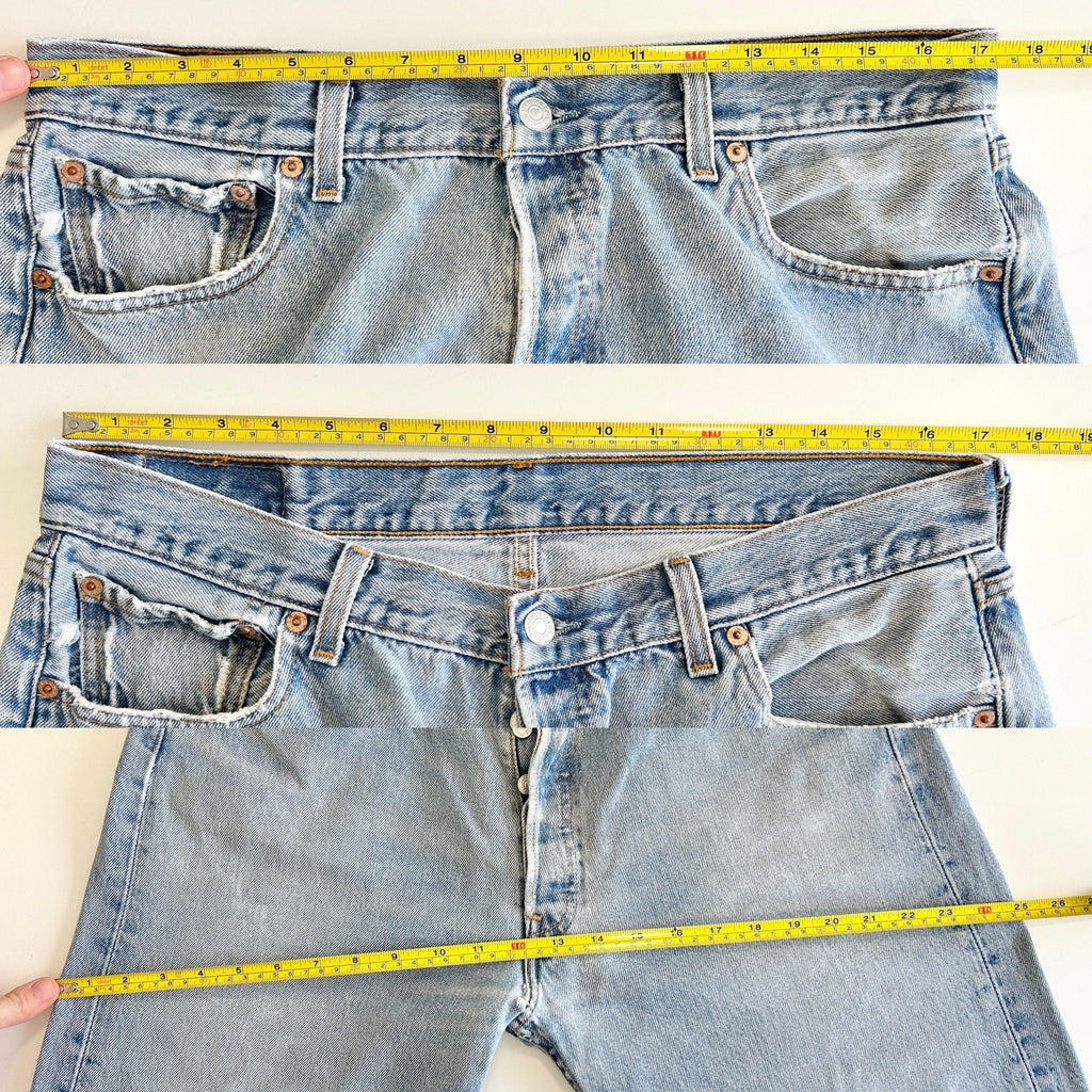 Levis 501 vintage w34 L28 Levi’s light blue faded straight leg 501 vintage Levi’s 501