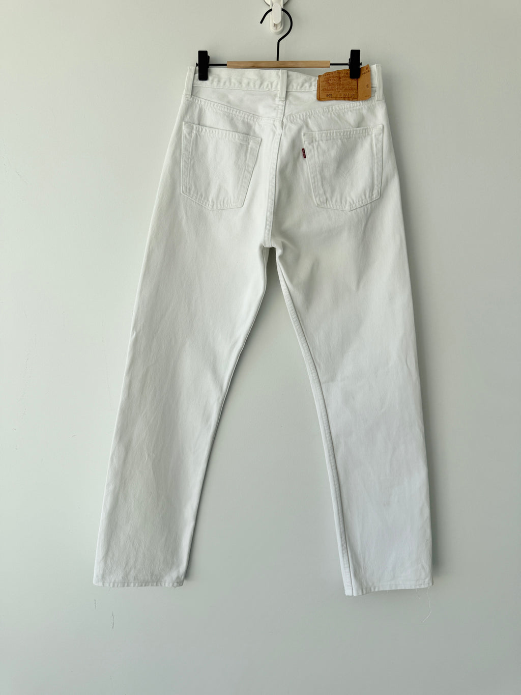 W28 L30 vintage Levis 501 27/28” measured white denim 90s Levi’s 501s USA