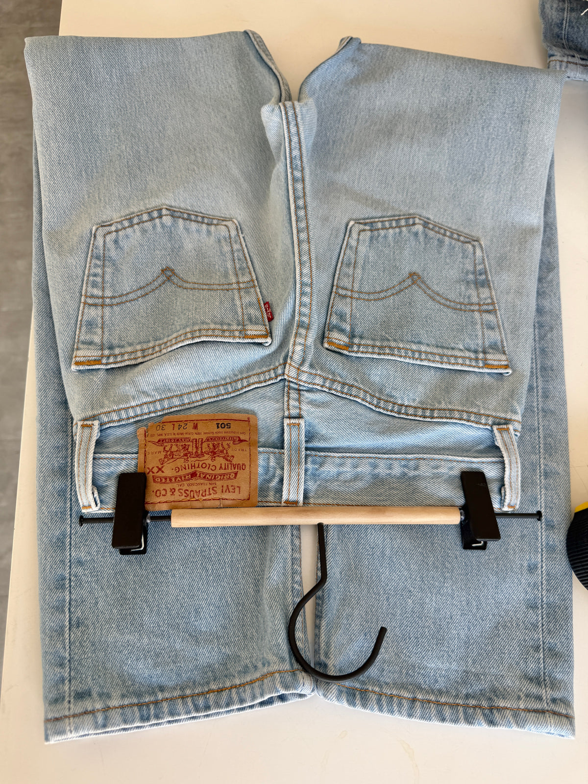 W23 L29 vintage Levis 501s 22/23” measured light blue fade 501s 90s  USA for women tag
