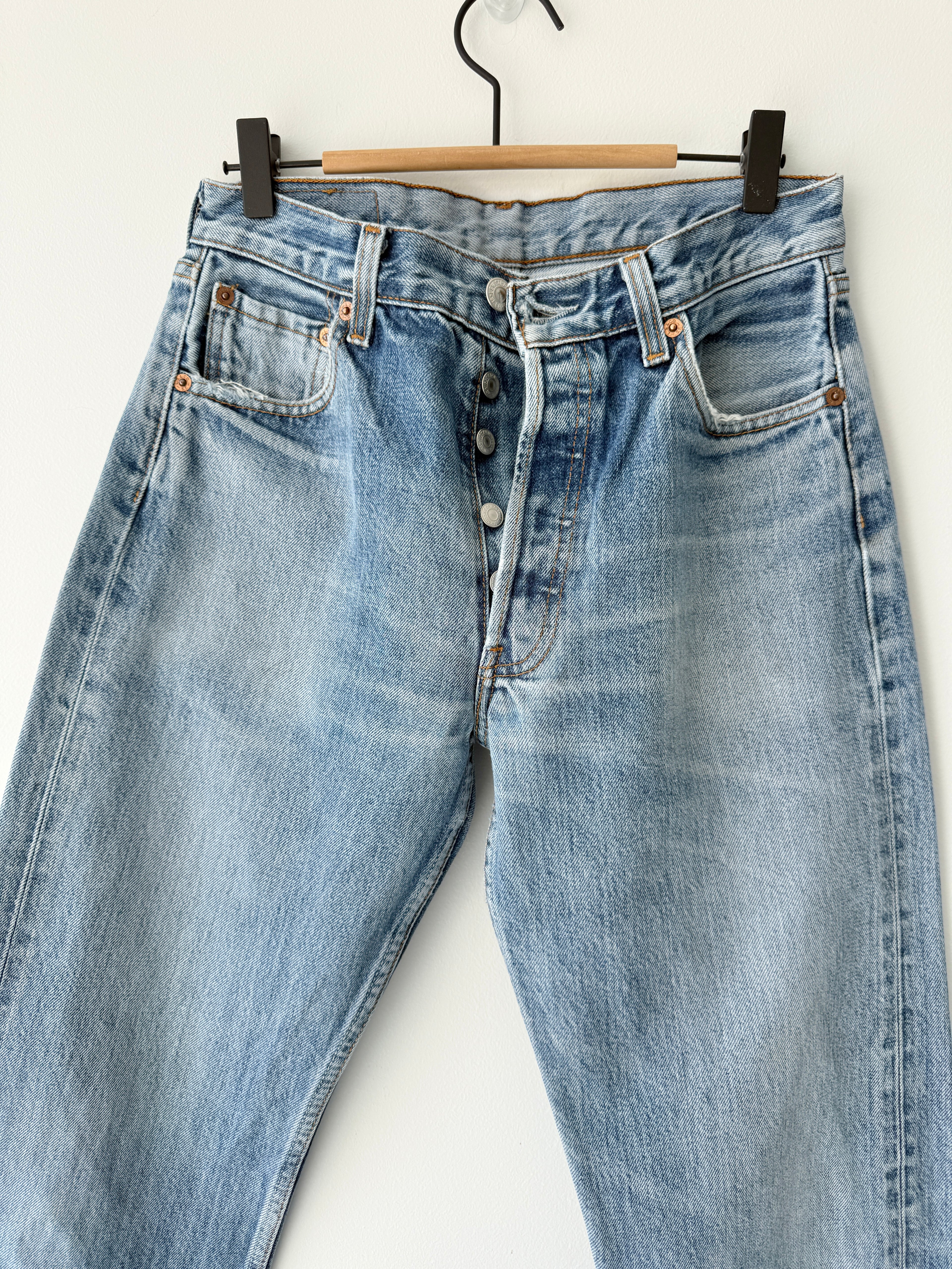 W28 L30 vintage Levis 501 27/28” measured waist dark faded blue 501s amazing fade 90s denim