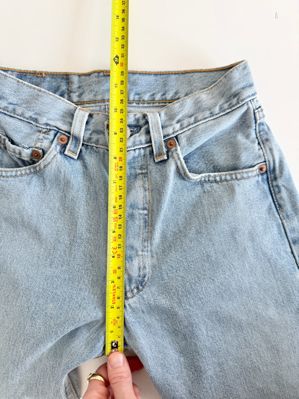 W23 L30 vintage Levis 501 22-23”measured light blue 90s USA 501s