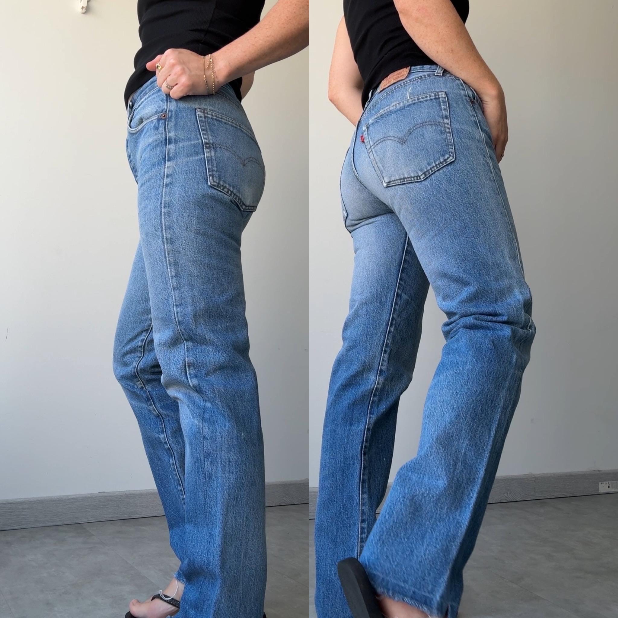 W27 L29 Levis 501 vintage 26-27” measured waist dark faded made blue made in 80s