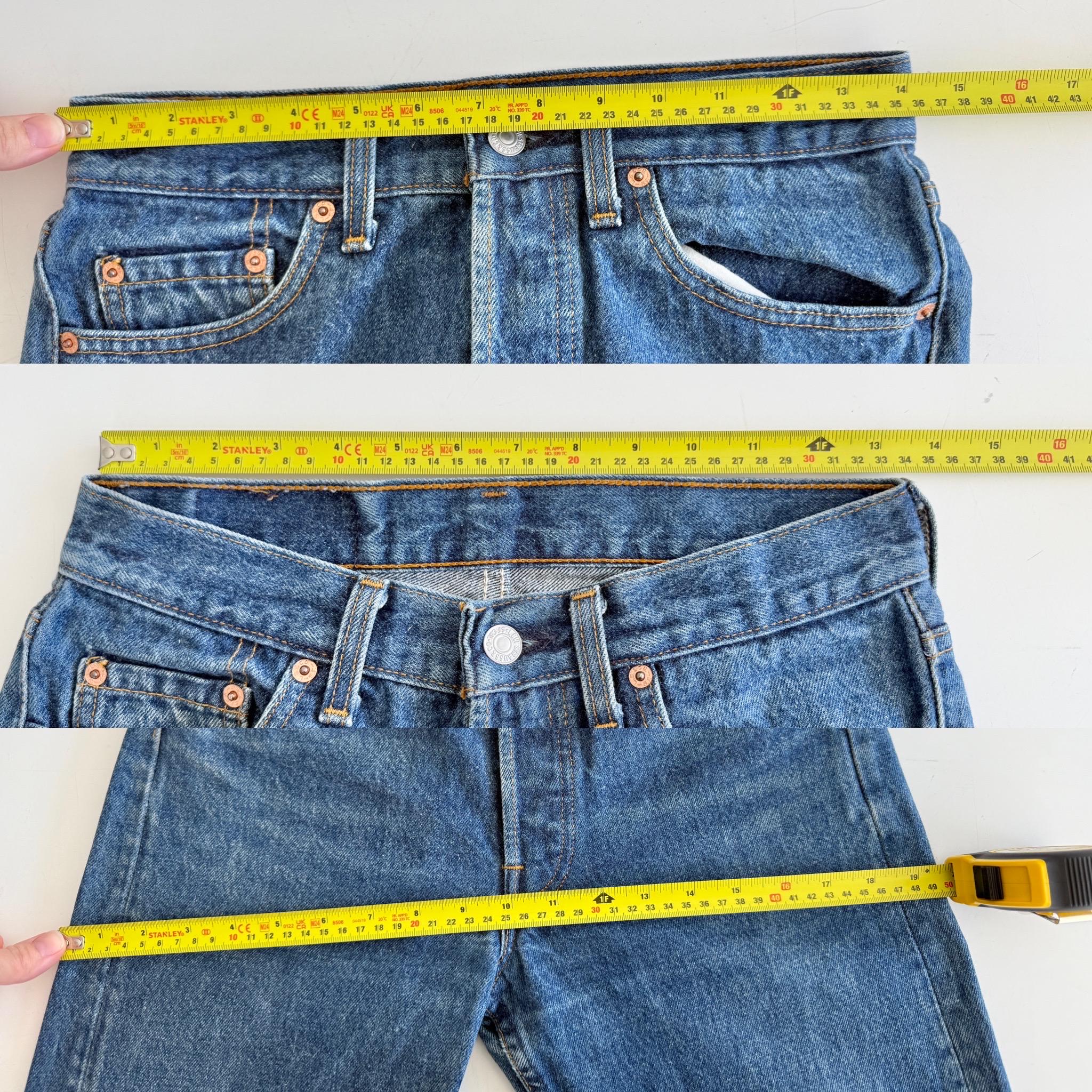 W27 L29 Levis 501 vintage 26-27” measured waist dark blue made in USA 90s