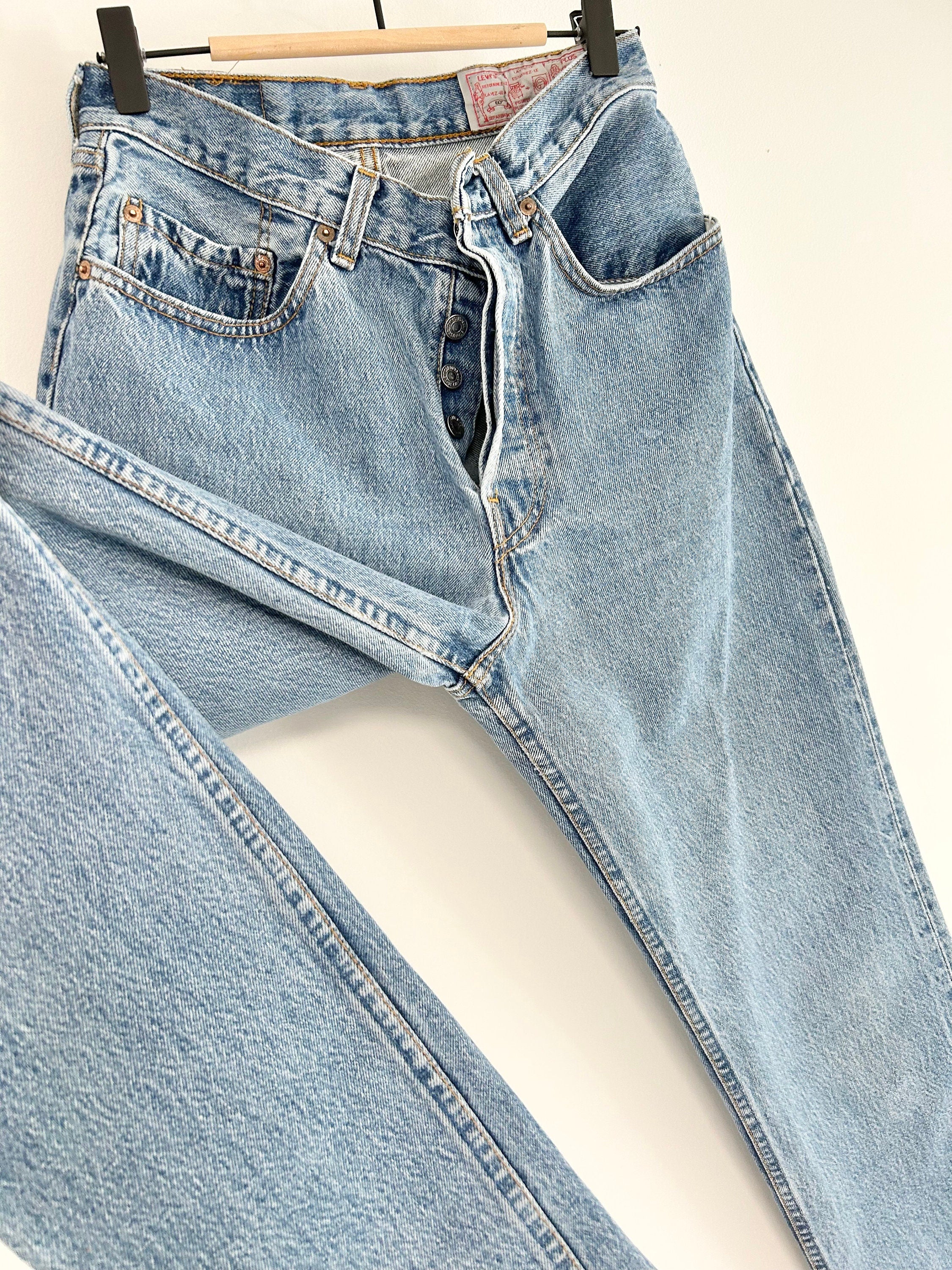 Levis 901 jeans w27 L33 medium blue denim 501 vintage Levi’s faded blue denim 901 vintage