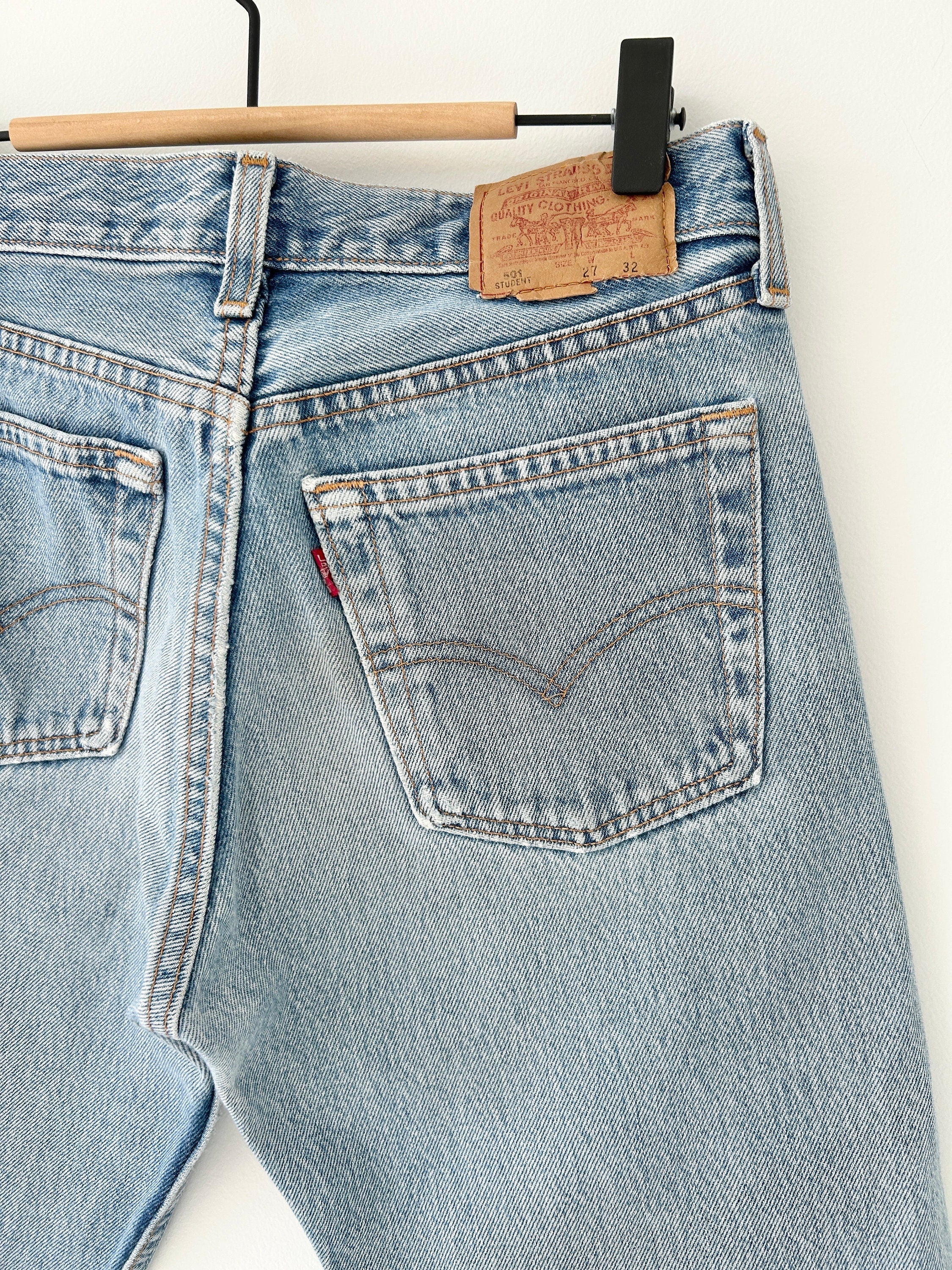 Levis 501 vintage w26 L24 Levi’s medium blue faded straight leg 90s 501 vintage Levi’s 501 made in USA