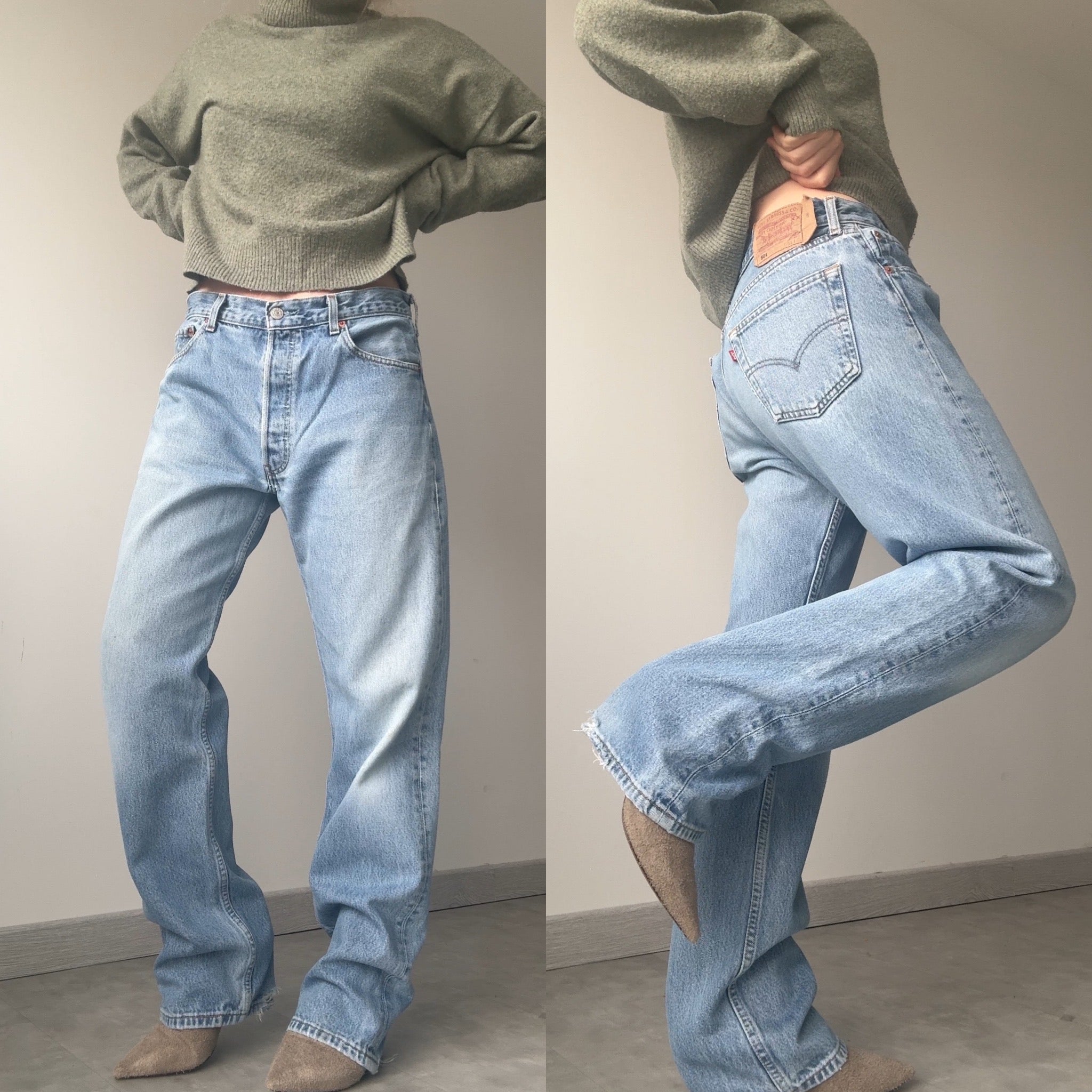 W32 L31 vintage Levis 501 31-32”” measured light blue Y2K 501s